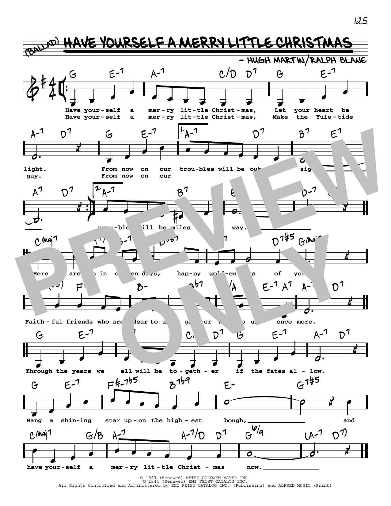 Download Hugh Martin Have Yourself A Merry Little Christmas (Low Voice) Sheet Music and learn how to play Real Book – Melody, Lyrics & Chords PDF digital score in minutes