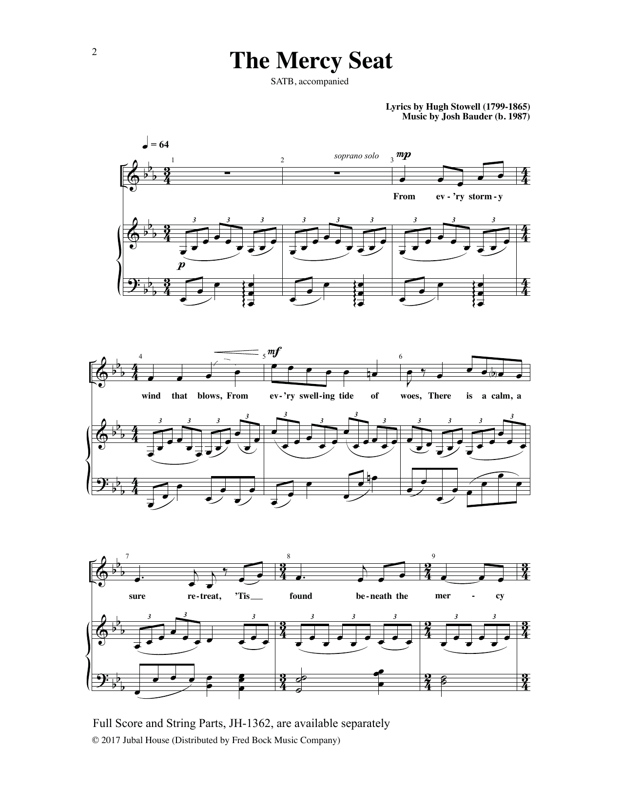 Download Hugh Stowell The Mercy Seat Sheet Music and learn how to play SATB Choir PDF digital score in minutes