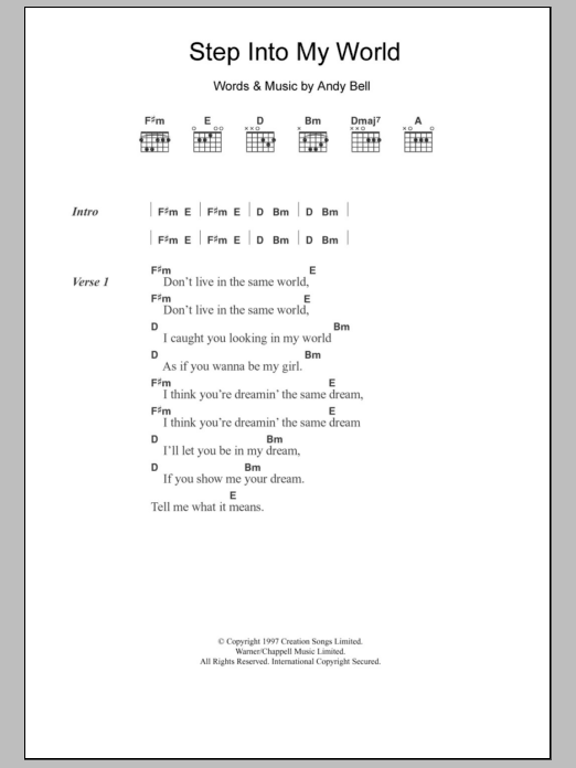 Download Hurricane #1 Step Into My World Sheet Music and learn how to play Lyrics & Chords PDF digital score in minutes