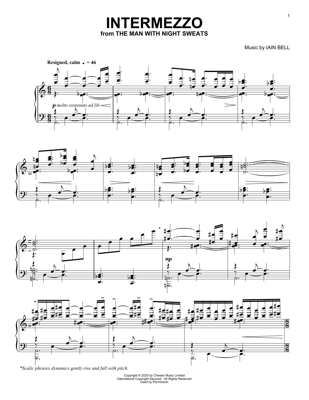 Download Iain Bell Intermezzo Sheet Music and learn how to play Piano Solo PDF digital score in minutes