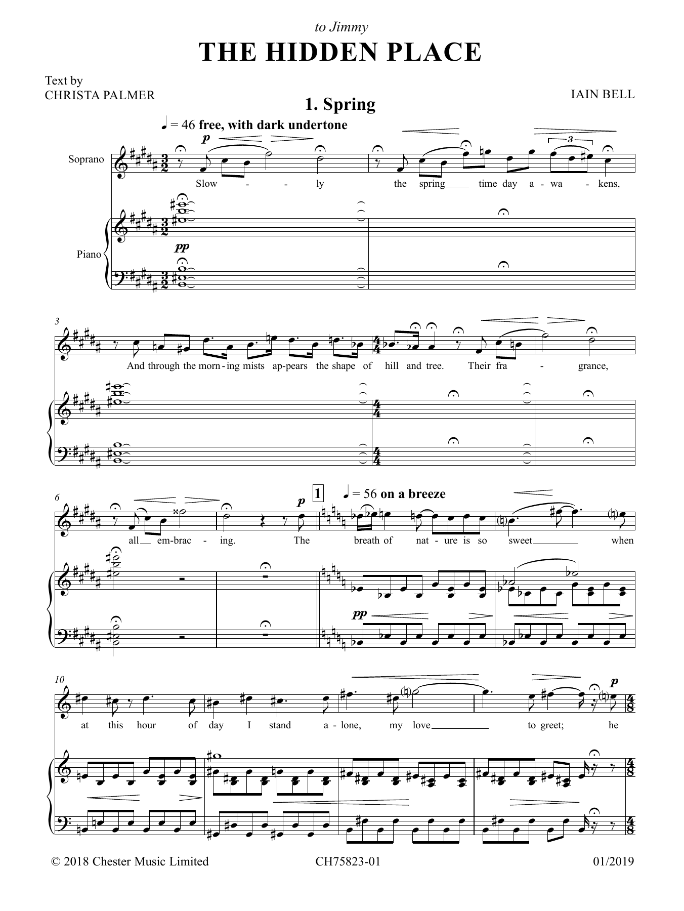 Download Iain Bell The Hidden Place Sheet Music and learn how to play Piano & Vocal PDF digital score in minutes