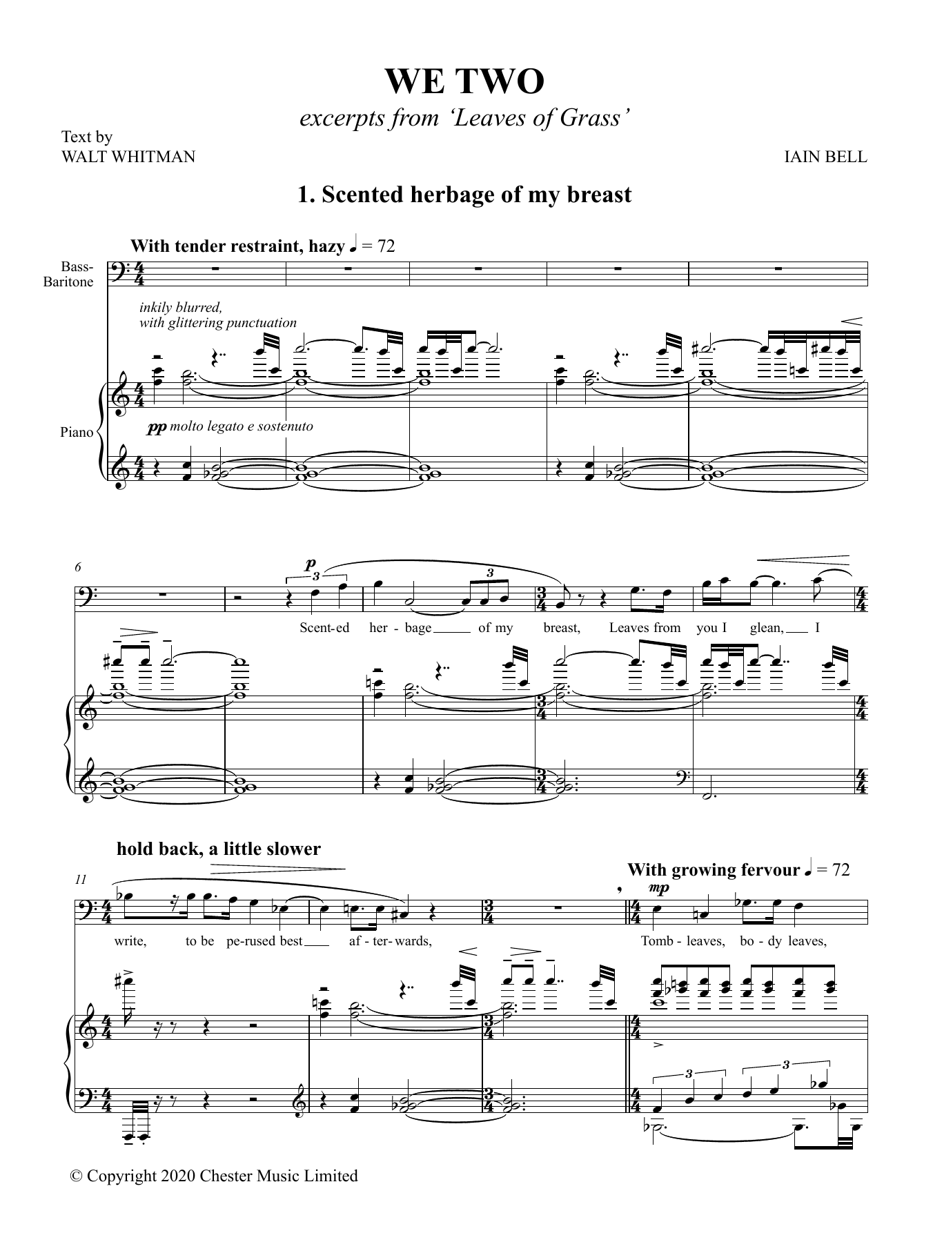 Download Iain Bell We Two Sheet Music and learn how to play Piano & Vocal PDF digital score in minutes