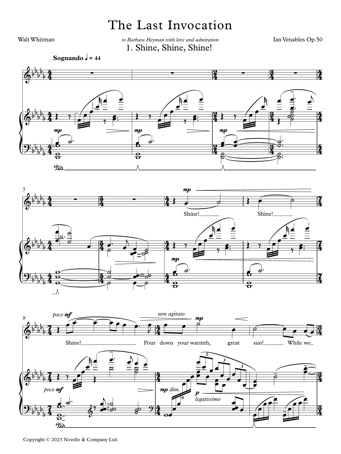 Download Ian Venables The Last Invocation Sheet Music and learn how to play Piano & Vocal PDF digital score in minutes
