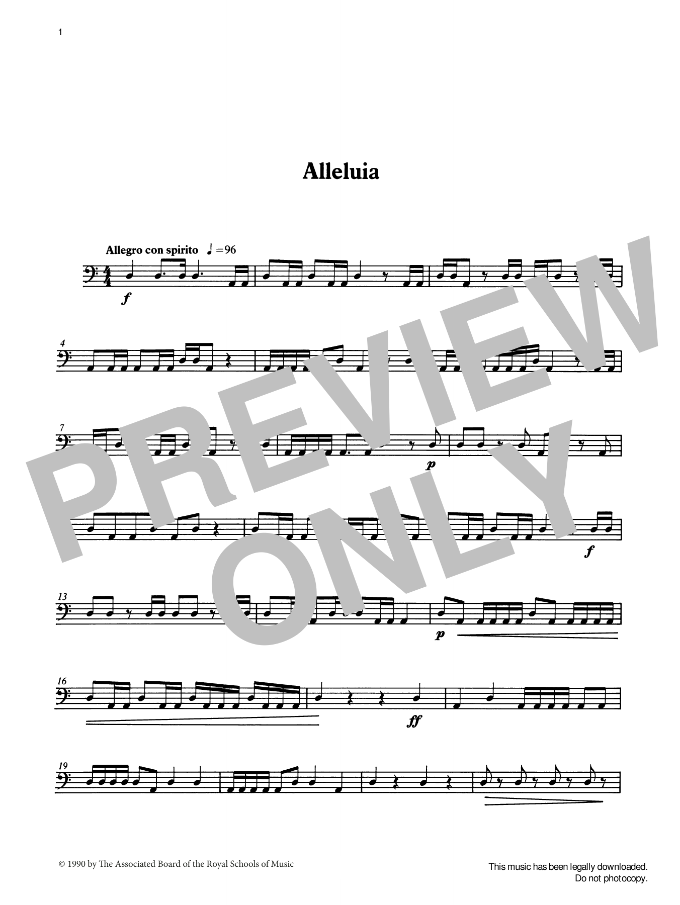Download Ian Wright Alleluia from Graded Music for Timpani, Book II Sheet Music and learn how to play Percussion Solo PDF digital score in minutes