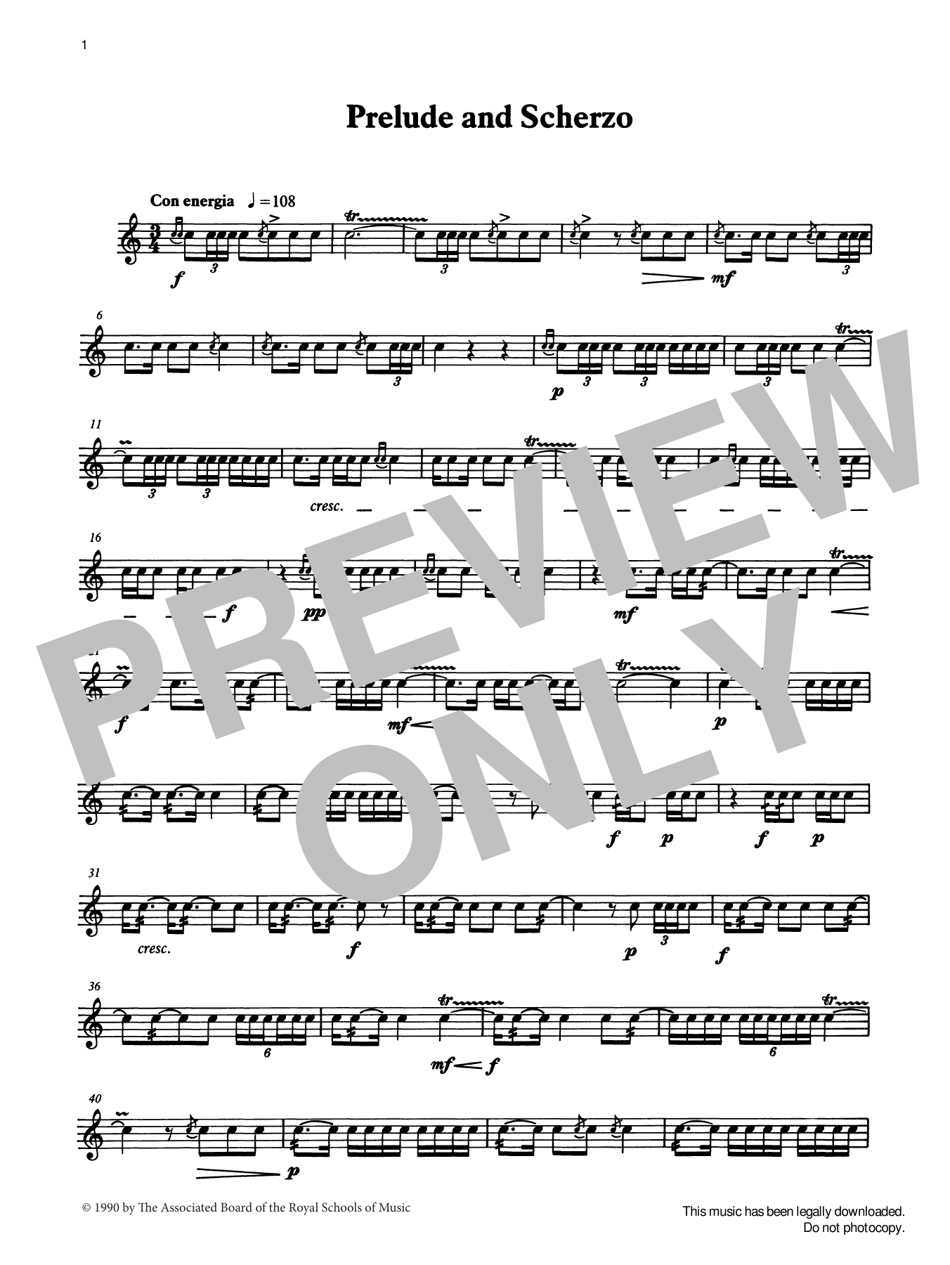 Download Ian Wright and Kevin Hathaway Prelude and Scherzo from Graded Music for Snare Drum, Book IV Sheet Music and learn how to play Percussion Solo PDF digital score in minutes