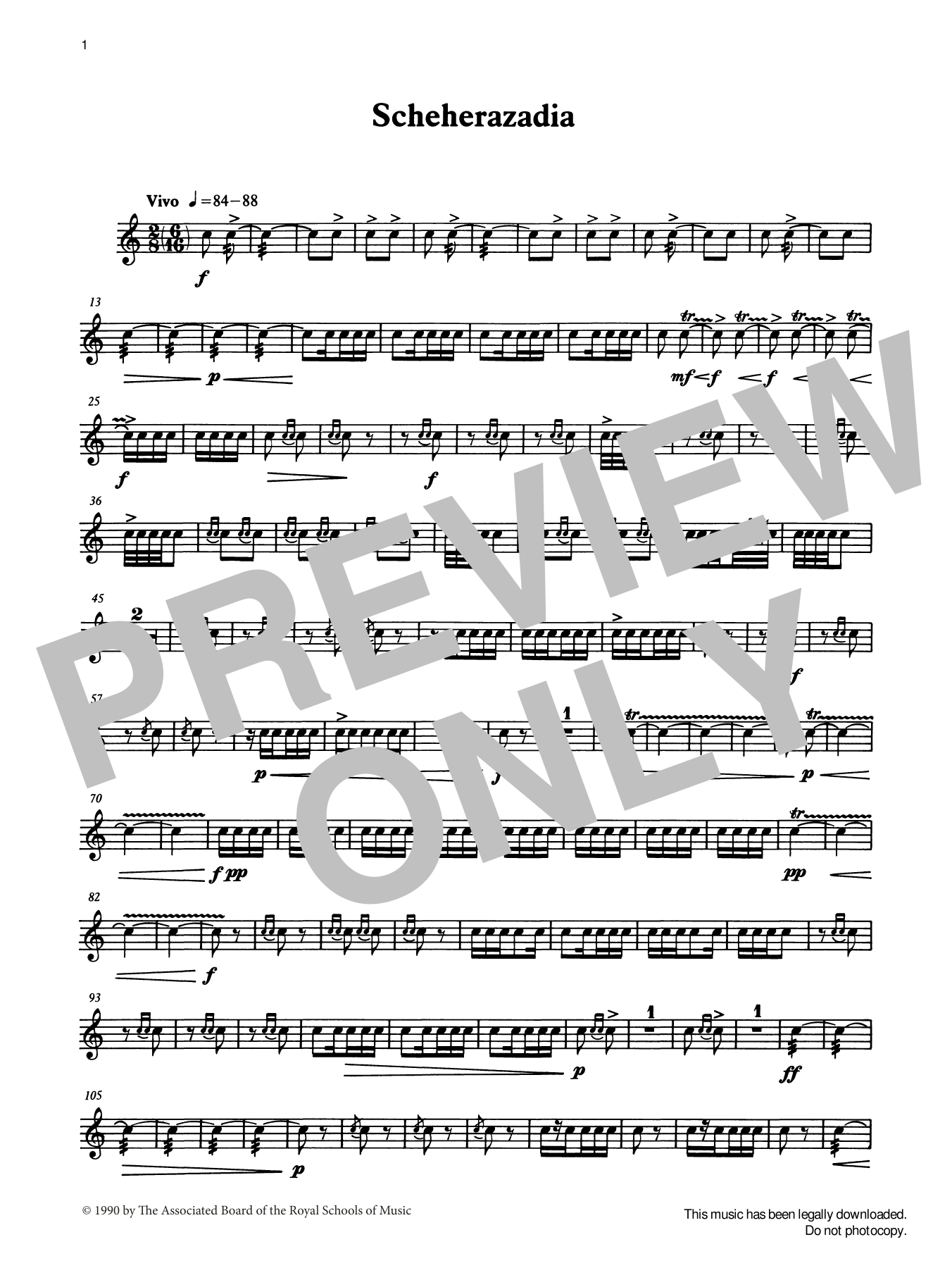 Download Ian Wright and Kevin Hathaway Scheherazadia from Graded Music for Snare Drum, Book IV Sheet Music and learn how to play Percussion Solo PDF digital score in minutes