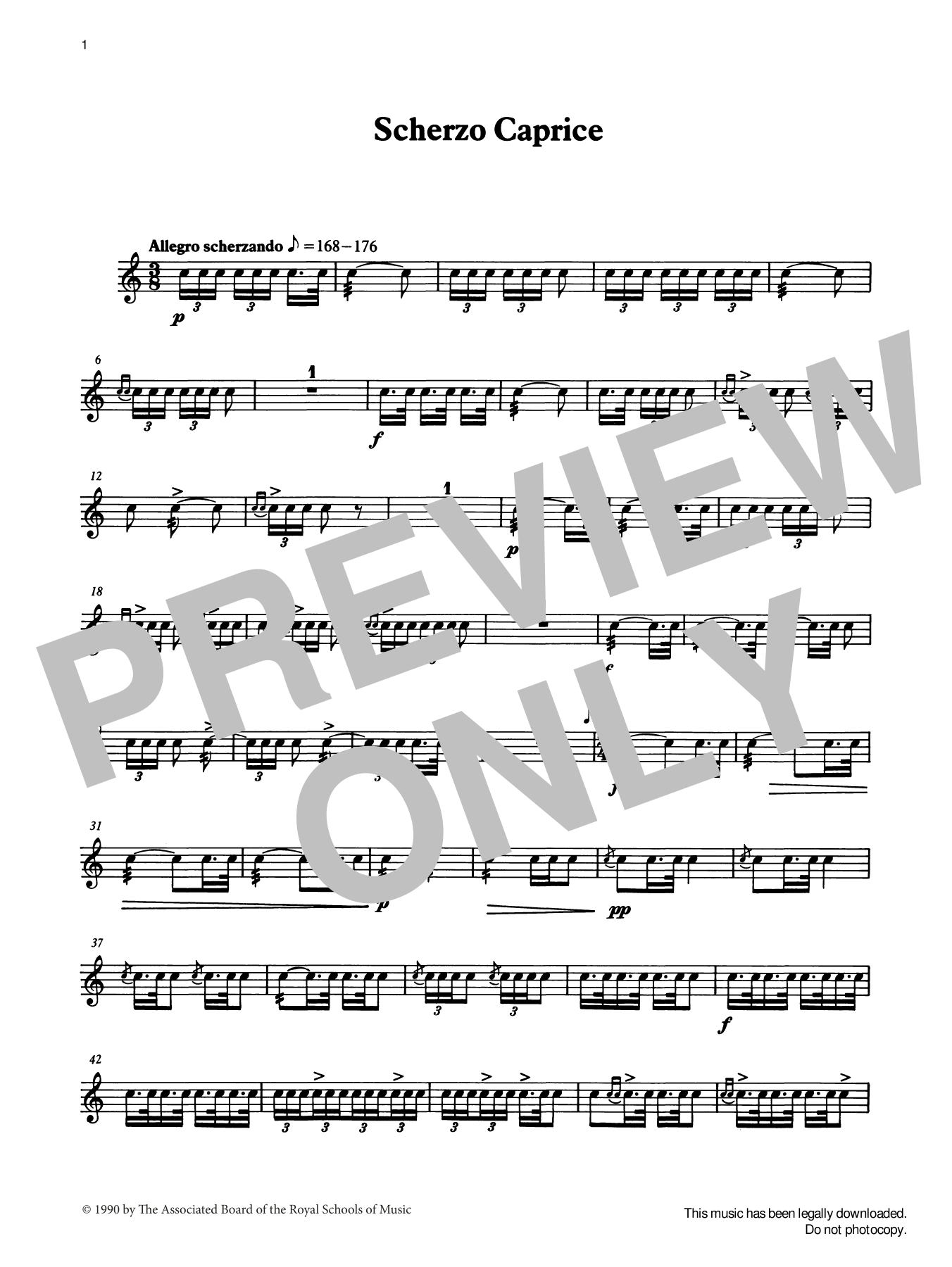 Download Ian Wright and Kevin Hathaway Scherzo Caprice from Graded Music for Snare Drum, Book IV Sheet Music and learn how to play Percussion Solo PDF digital score in minutes
