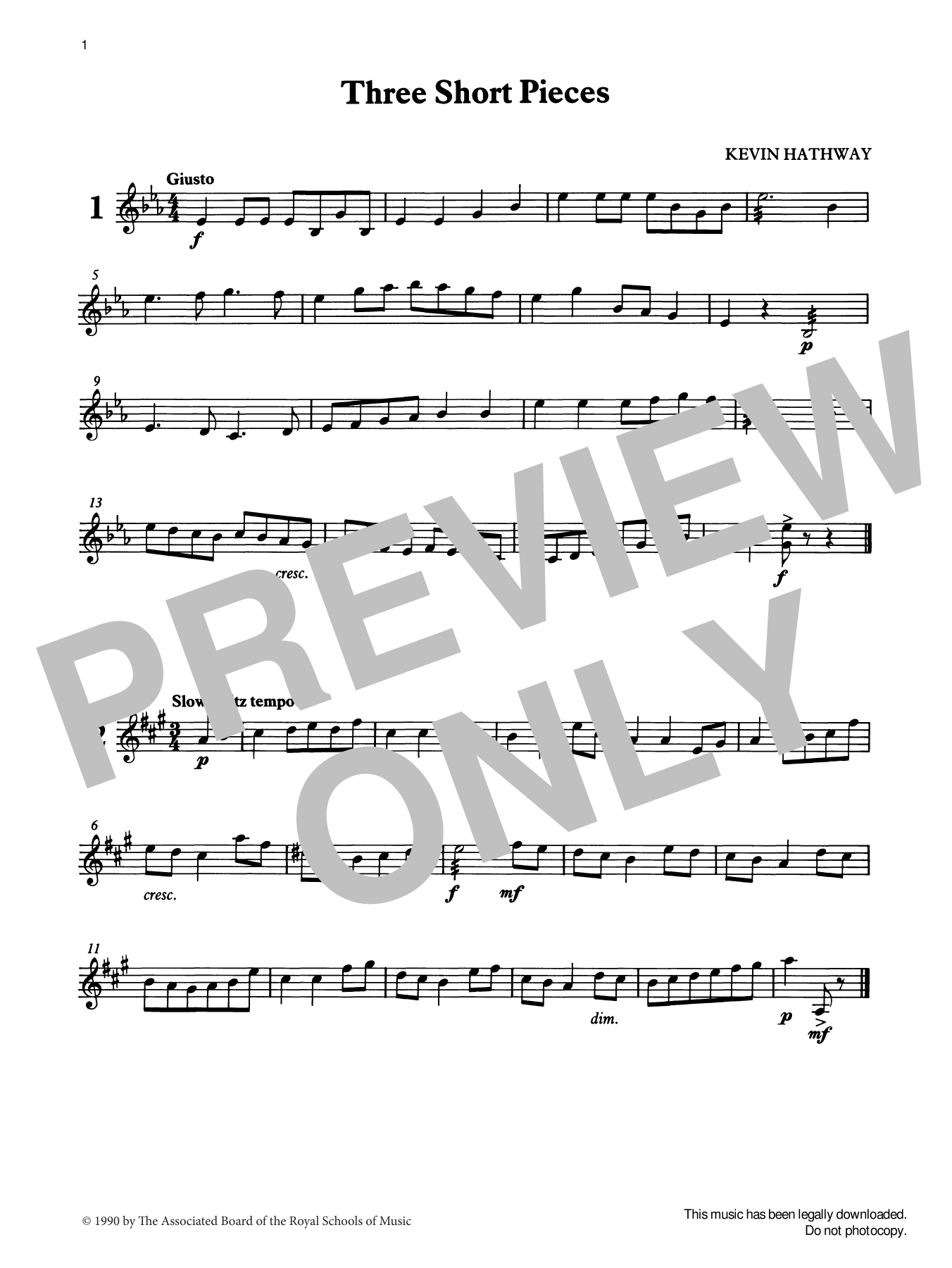 Download Ian Wright and Kevin Hathaway Three Short Pieces from Graded Music for Tuned Percussion, Book II Sheet Music and learn how to play Percussion Solo PDF digital score in minutes