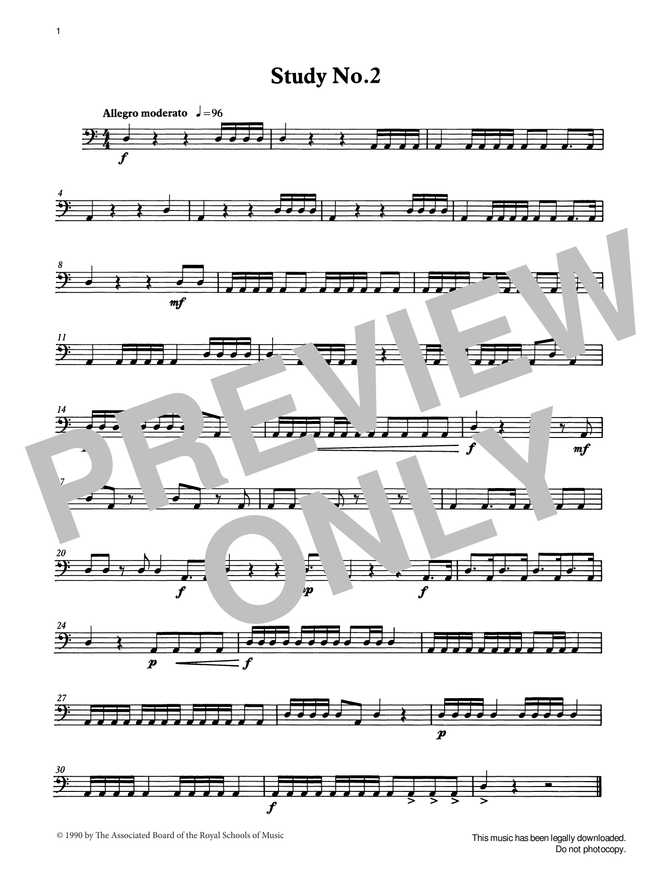 Download Ian Wright and Mark Bassey Study No.2 from Graded Music for Timpani, Book I Sheet Music and learn how to play Percussion Solo PDF digital score in minutes