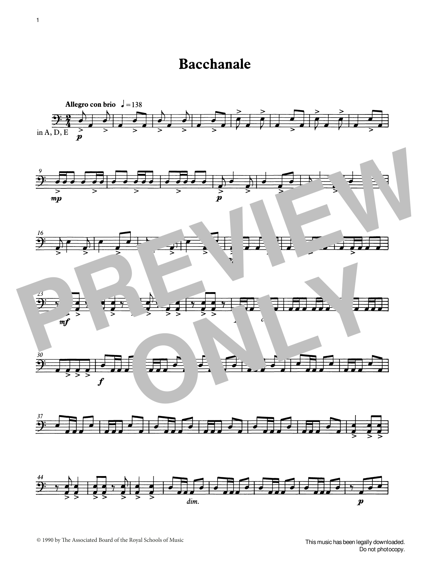 Download Ian Wright Bacchanale from Graded Music for Timpani, Book IV Sheet Music and learn how to play Percussion Solo PDF digital score in minutes