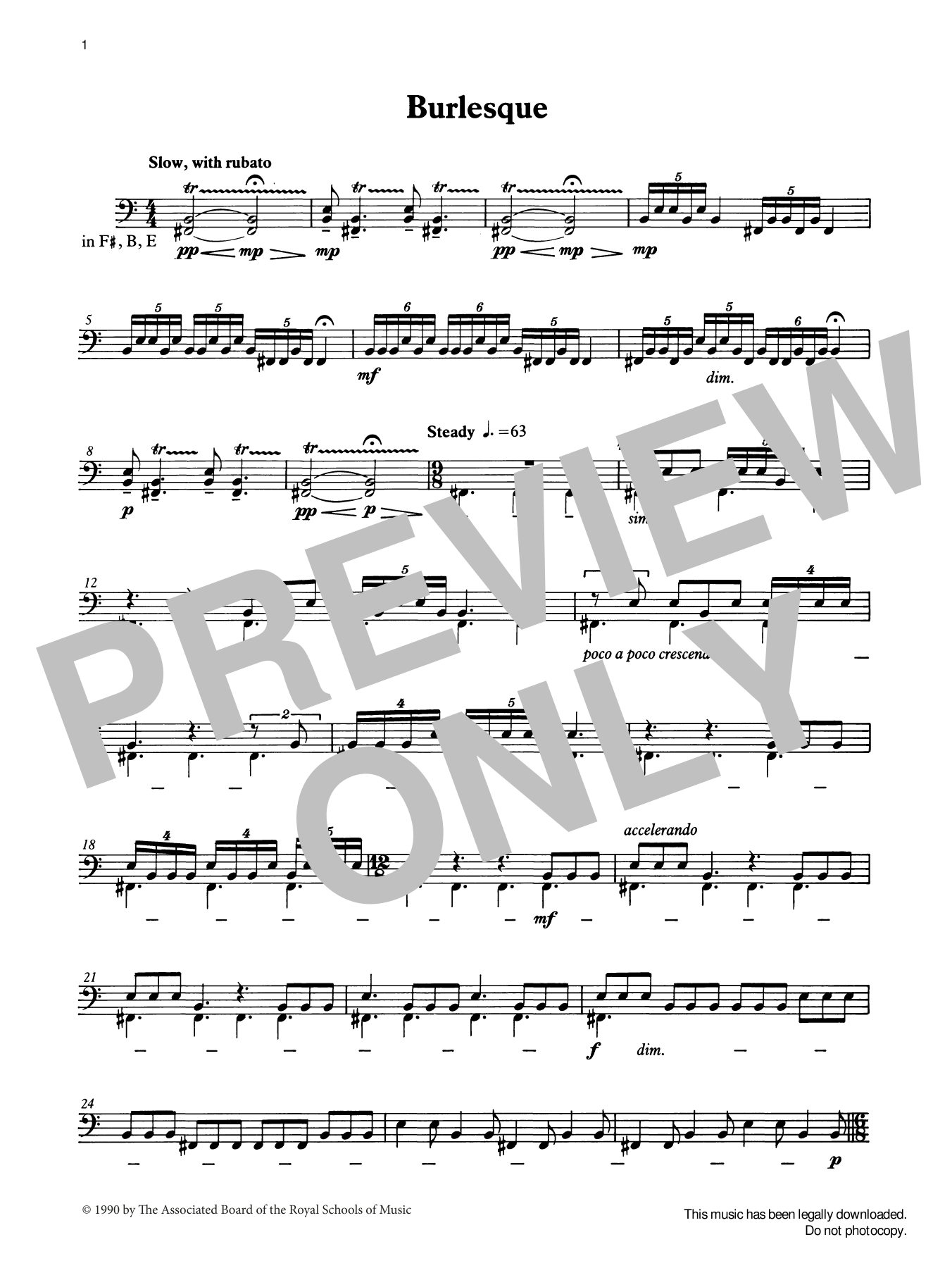 Download Ian Wright Burlesque from Graded Music for Timpani, Book IV Sheet Music and learn how to play Percussion Solo PDF digital score in minutes