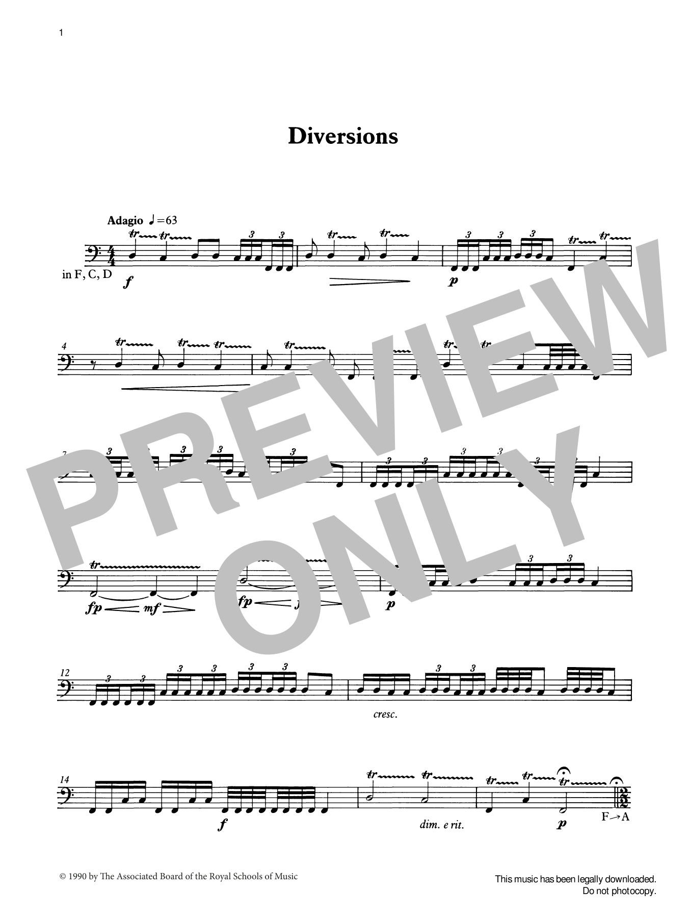 Download Ian Wright Diversions from Graded Music for Timpani, Book III Sheet Music and learn how to play Percussion Solo PDF digital score in minutes