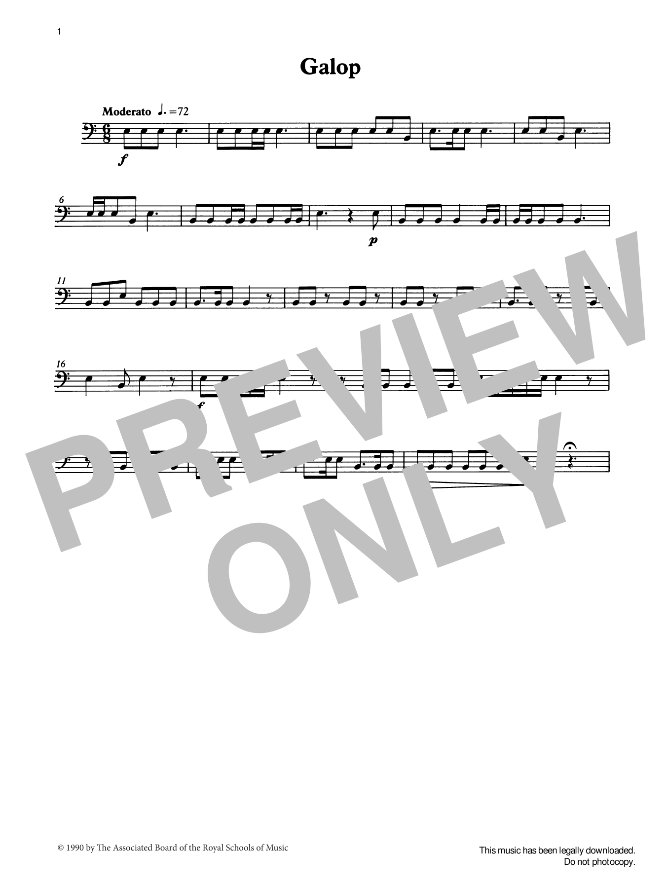 Download Ian Wright Galop from Graded Music for Timpani, Book II Sheet Music and learn how to play Percussion Solo PDF digital score in minutes
