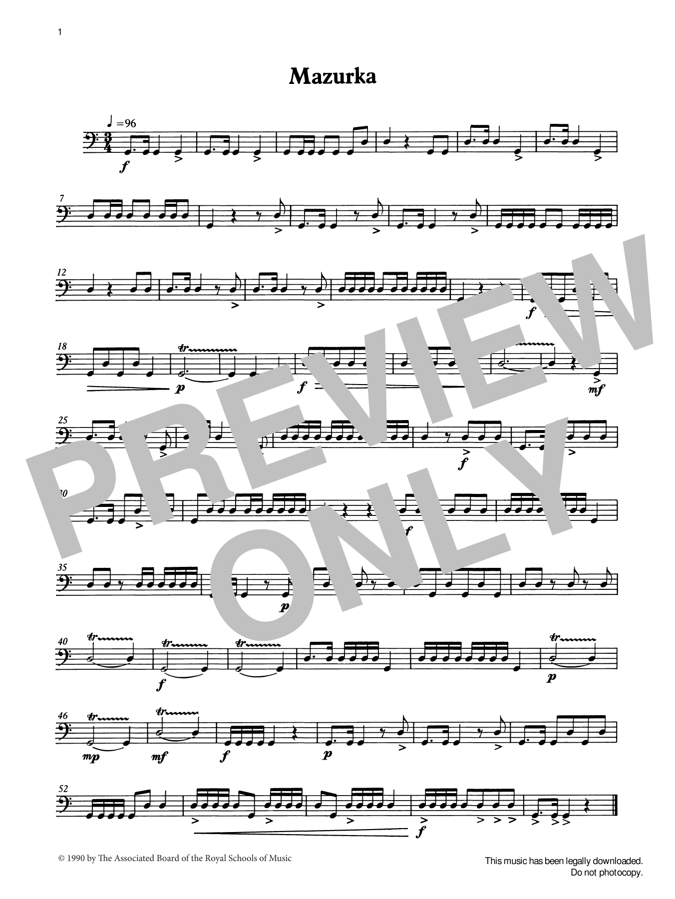 Download Ian Wright Mazurka from Graded Music for Timpani, Book II Sheet Music and learn how to play Percussion Solo PDF digital score in minutes