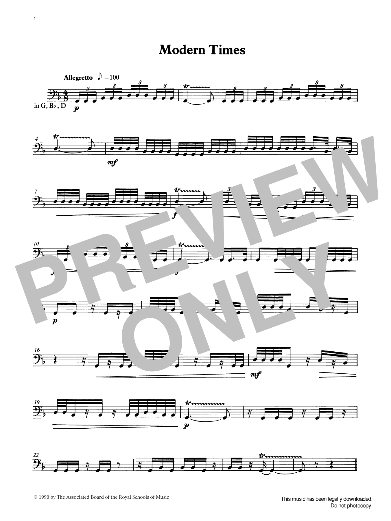 Download Ian Wright Modern Times from Graded Music for Timpani, Book IV Sheet Music and learn how to play Percussion Solo PDF digital score in minutes
