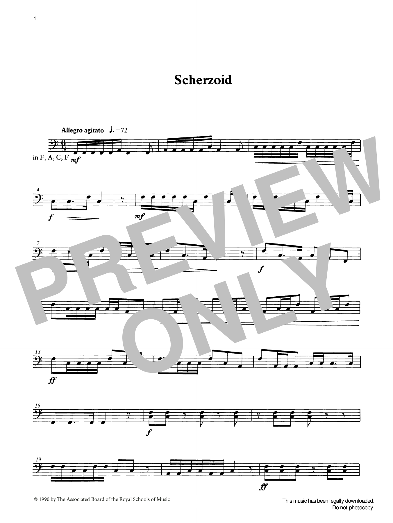 Download Ian Wright Scherzoid from Graded Music for Timpani, Book III Sheet Music and learn how to play Percussion Solo PDF digital score in minutes