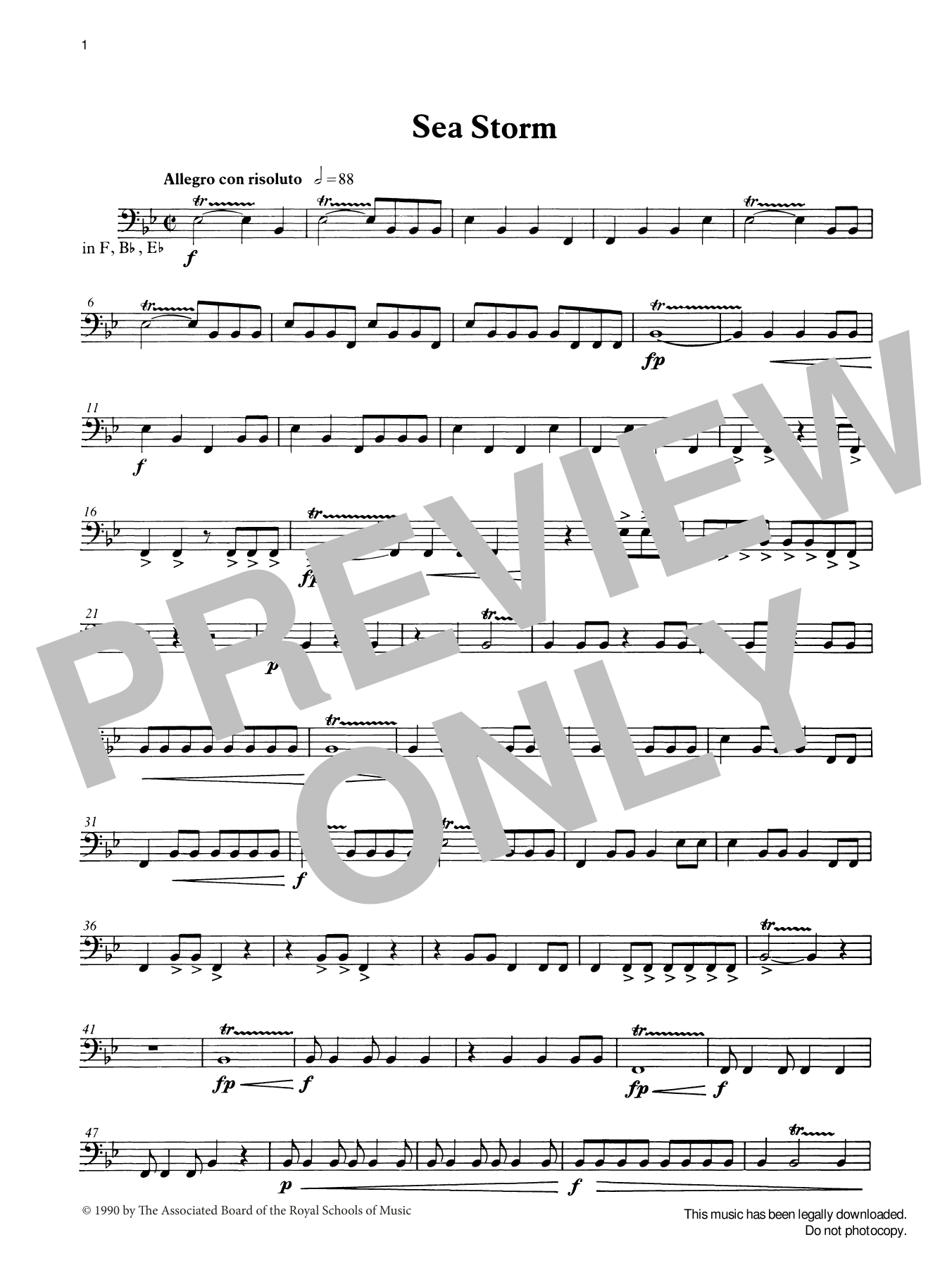 Download Ian Wright Sea Storm from Graded Music for Timpani, Book III Sheet Music and learn how to play Percussion Solo PDF digital score in minutes