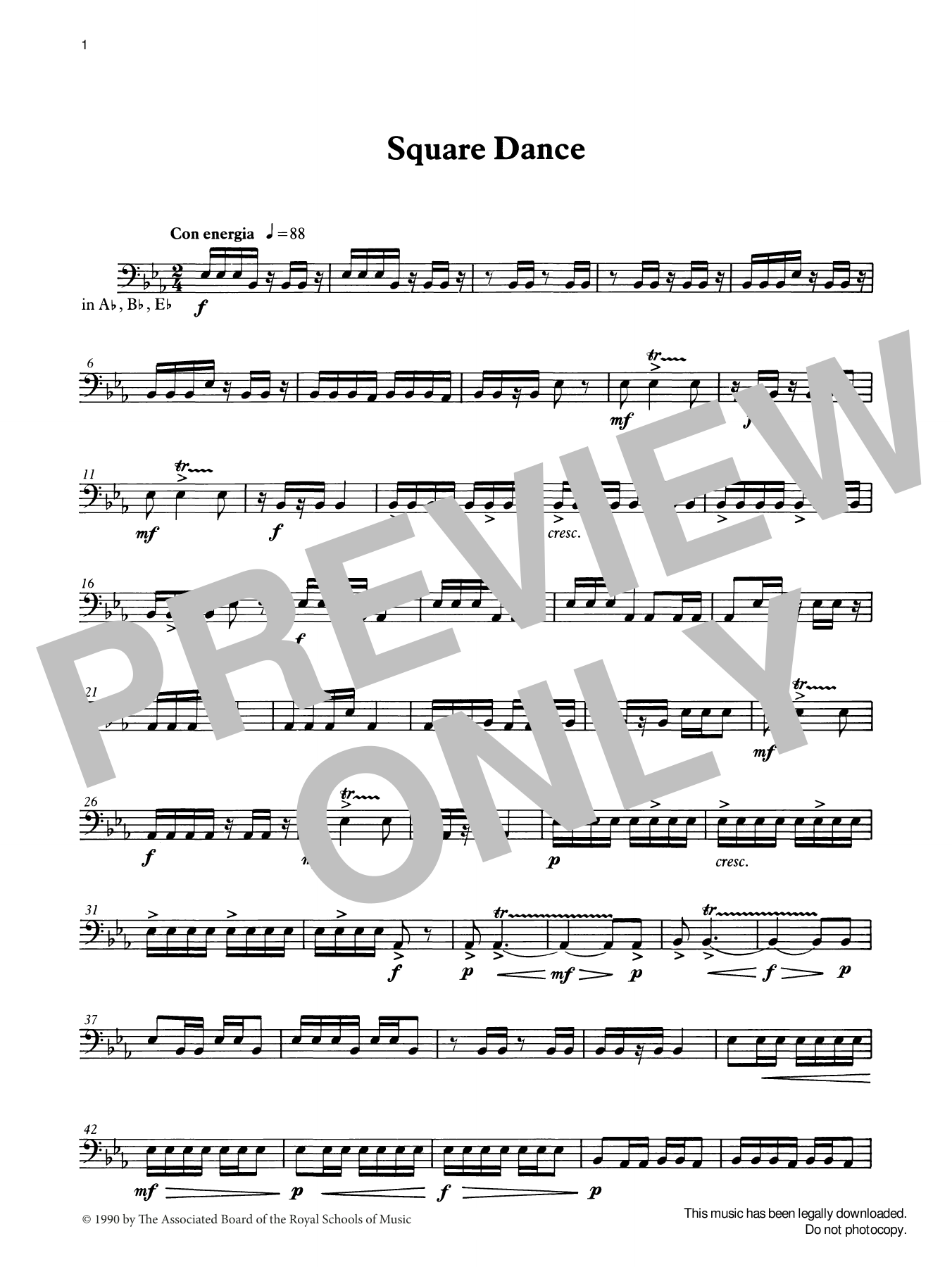 Download Ian Wright Square Dance from Graded Music for Timpani, Book III Sheet Music and learn how to play Percussion Solo PDF digital score in minutes