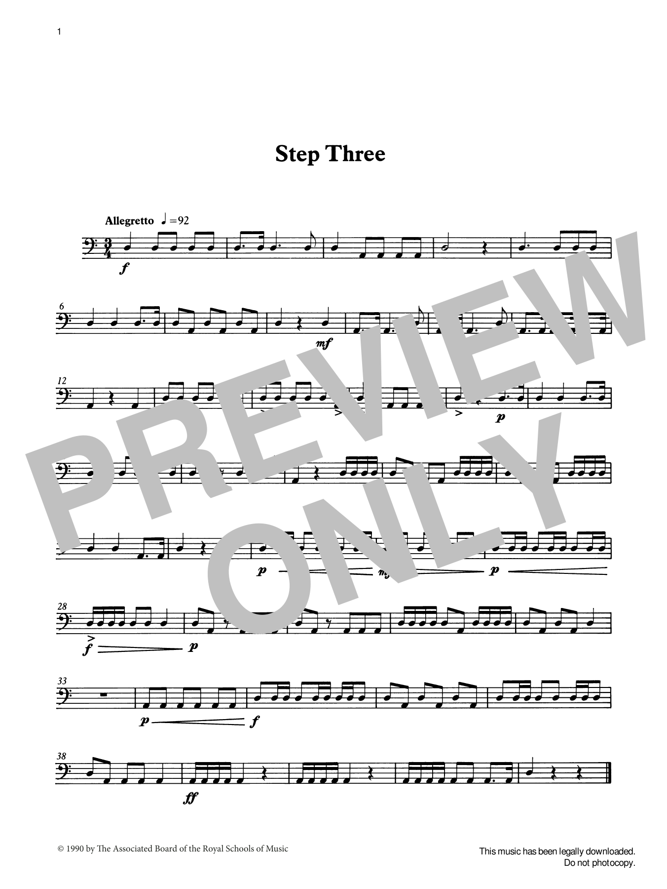 Download Ian Wright Step Three from Graded Music for Timpani, Book I Sheet Music and learn how to play Percussion Solo PDF digital score in minutes