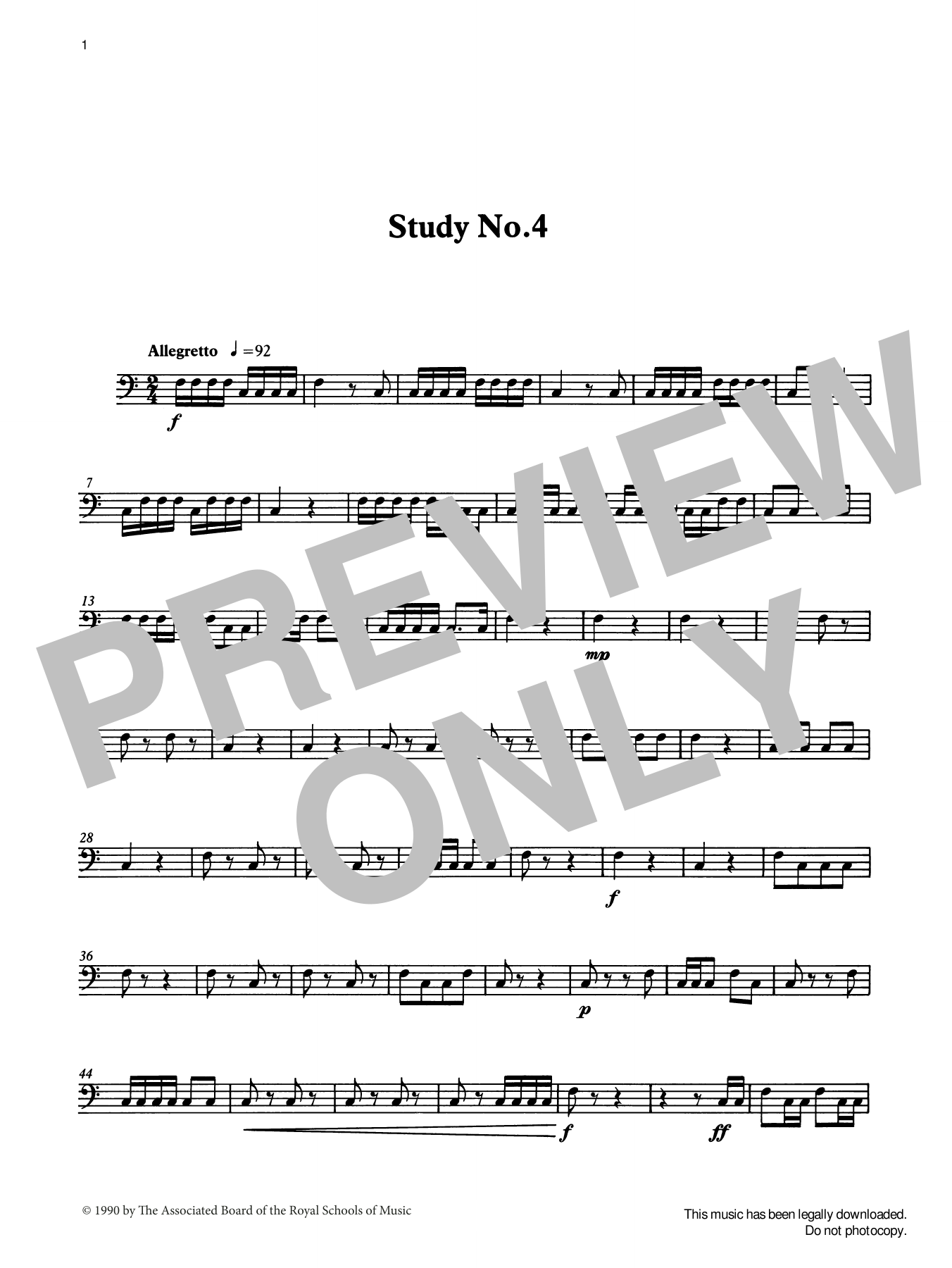 Download Ian Wright Study No.4 from Graded Music for Timpani, Book II Sheet Music and learn how to play Percussion Solo PDF digital score in minutes