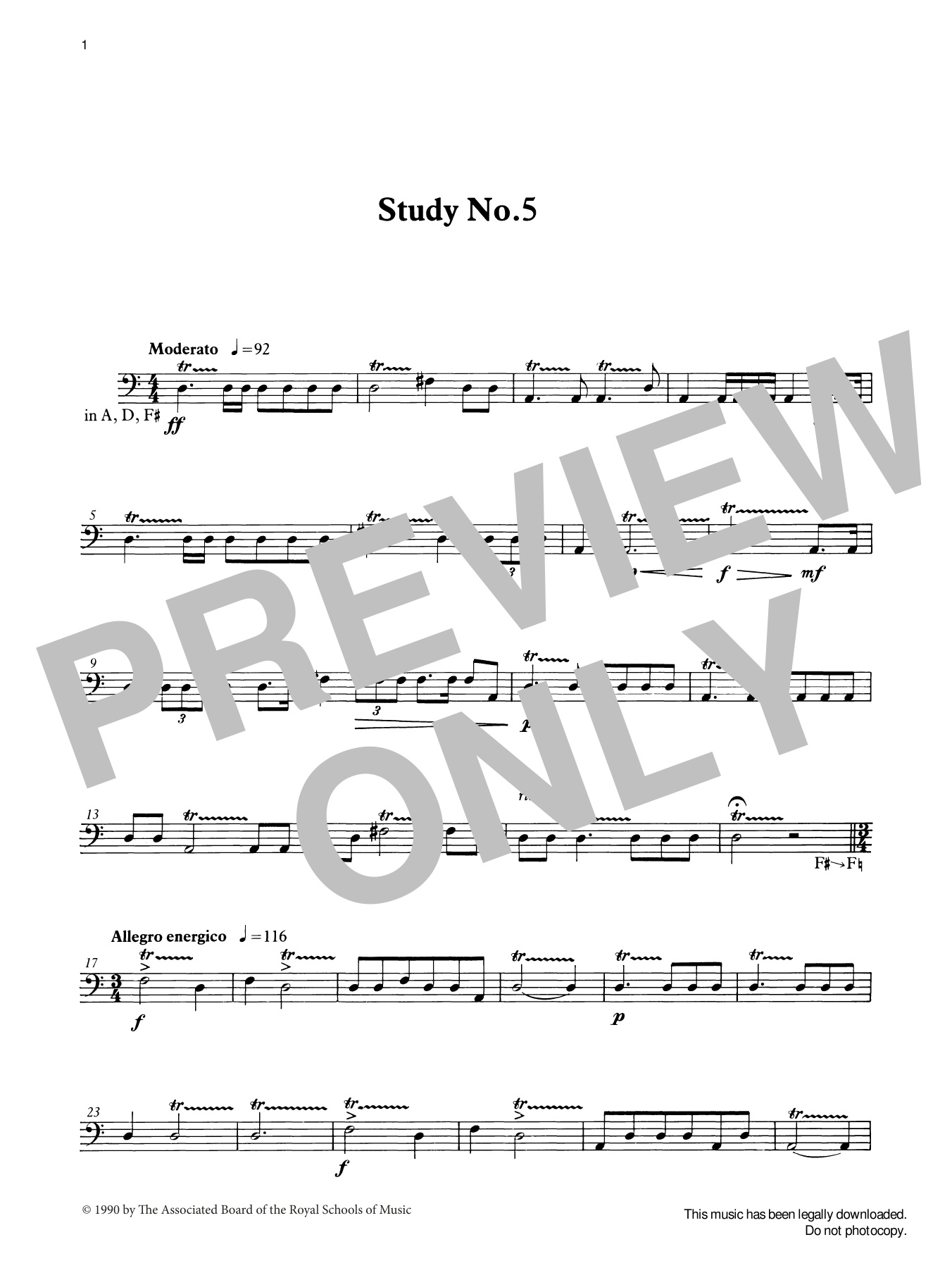 Download Ian Wright Study No.5 from Graded Music for Timpani, Book III Sheet Music and learn how to play Percussion Solo PDF digital score in minutes
