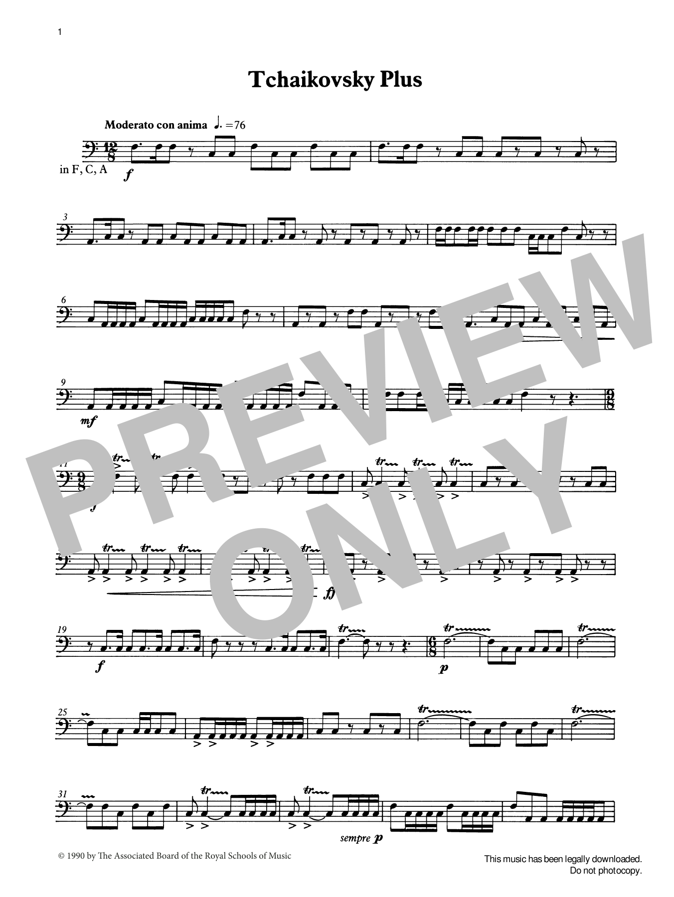 Download Ian Wright Tchaikovsky Plus from Graded Music for Timpani, Book IV Sheet Music and learn how to play Percussion Solo PDF digital score in minutes