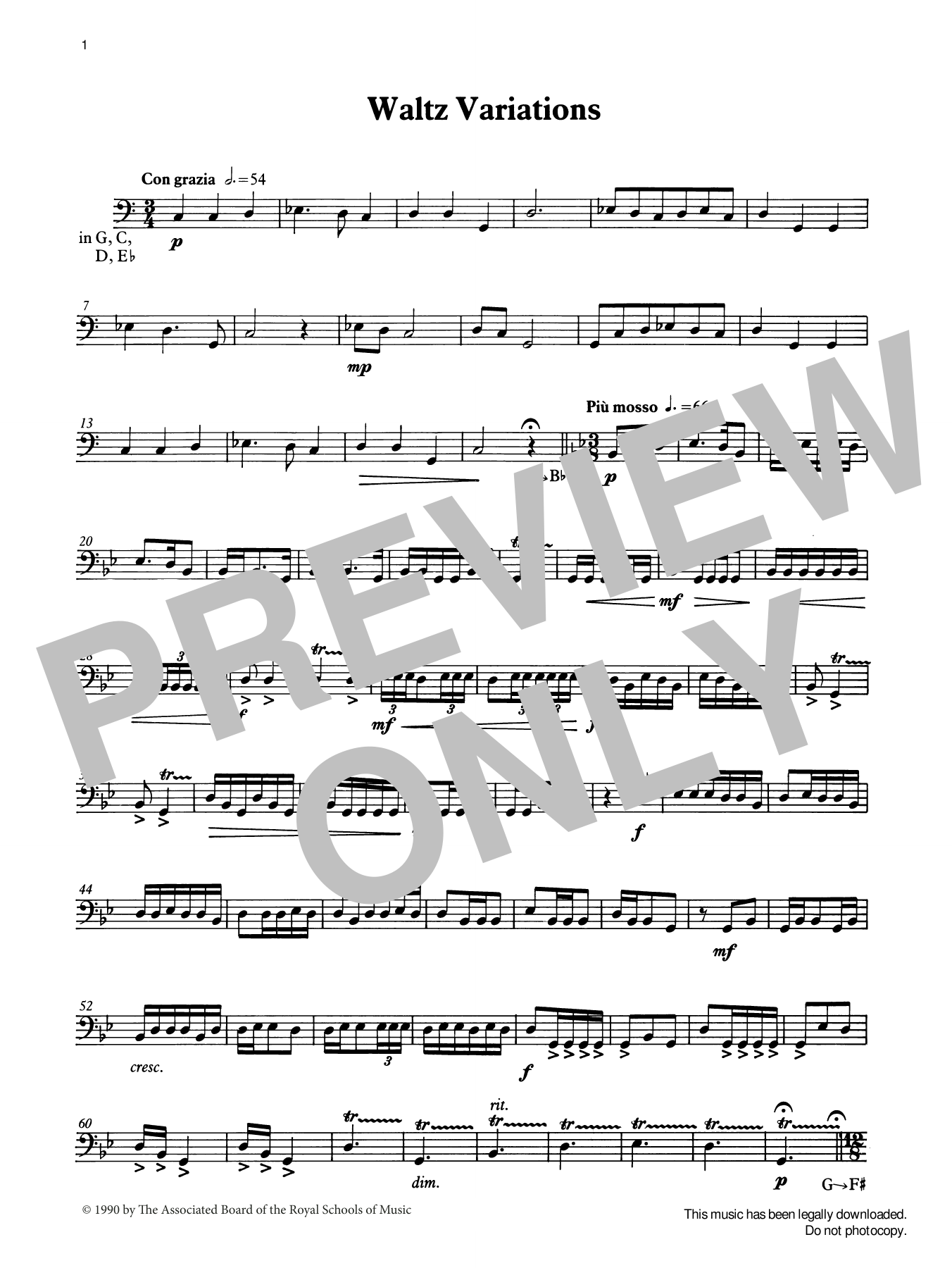 Download Ian Wright Waltz Variations from Graded Music for Timpani, Book IV Sheet Music and learn how to play Percussion Solo PDF digital score in minutes