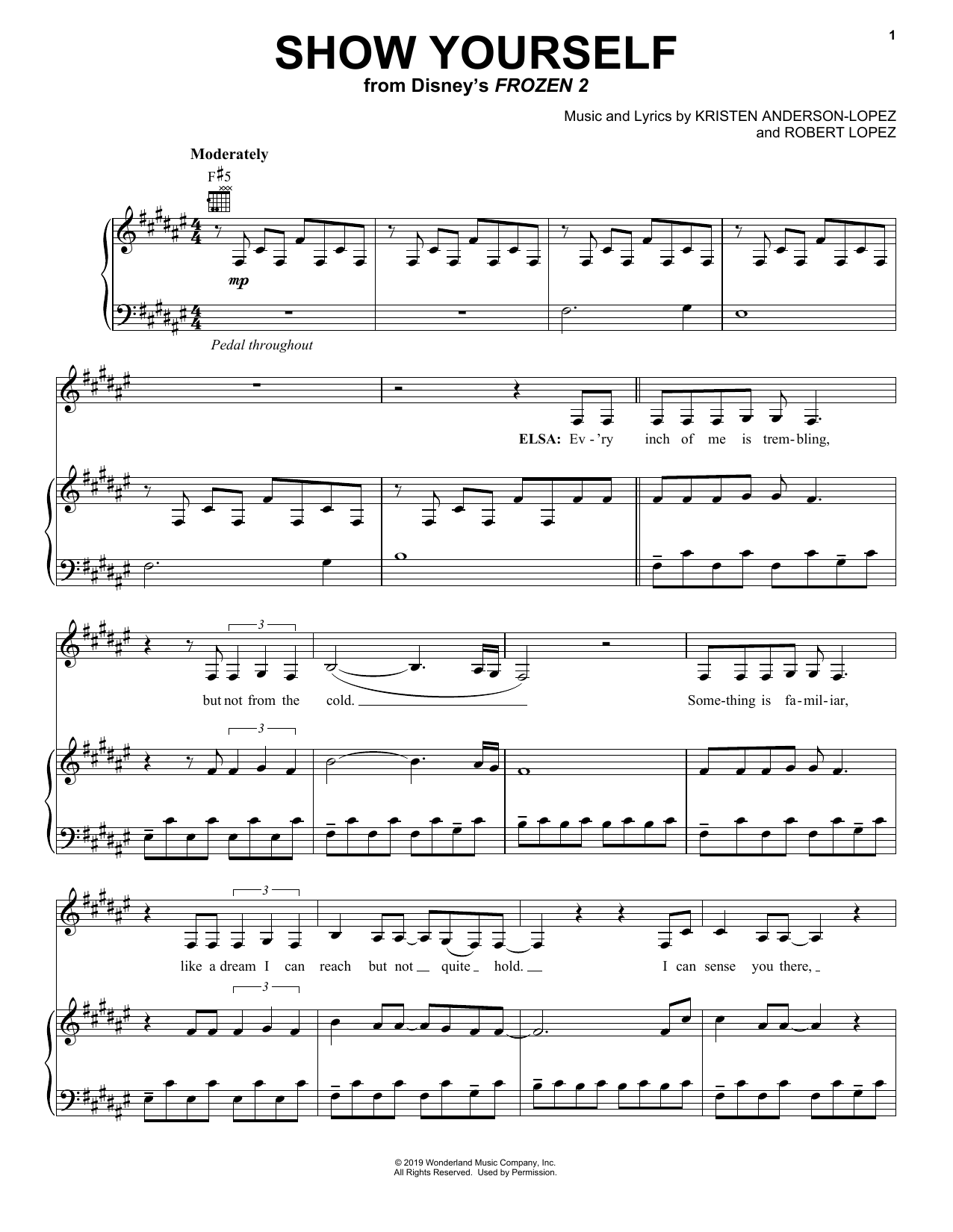 Download Idina Menzel and Evan Rachel Wood Show Yourself (from Disney's Frozen 2) Sheet Music and learn how to play French Horn Solo PDF digital score in minutes
