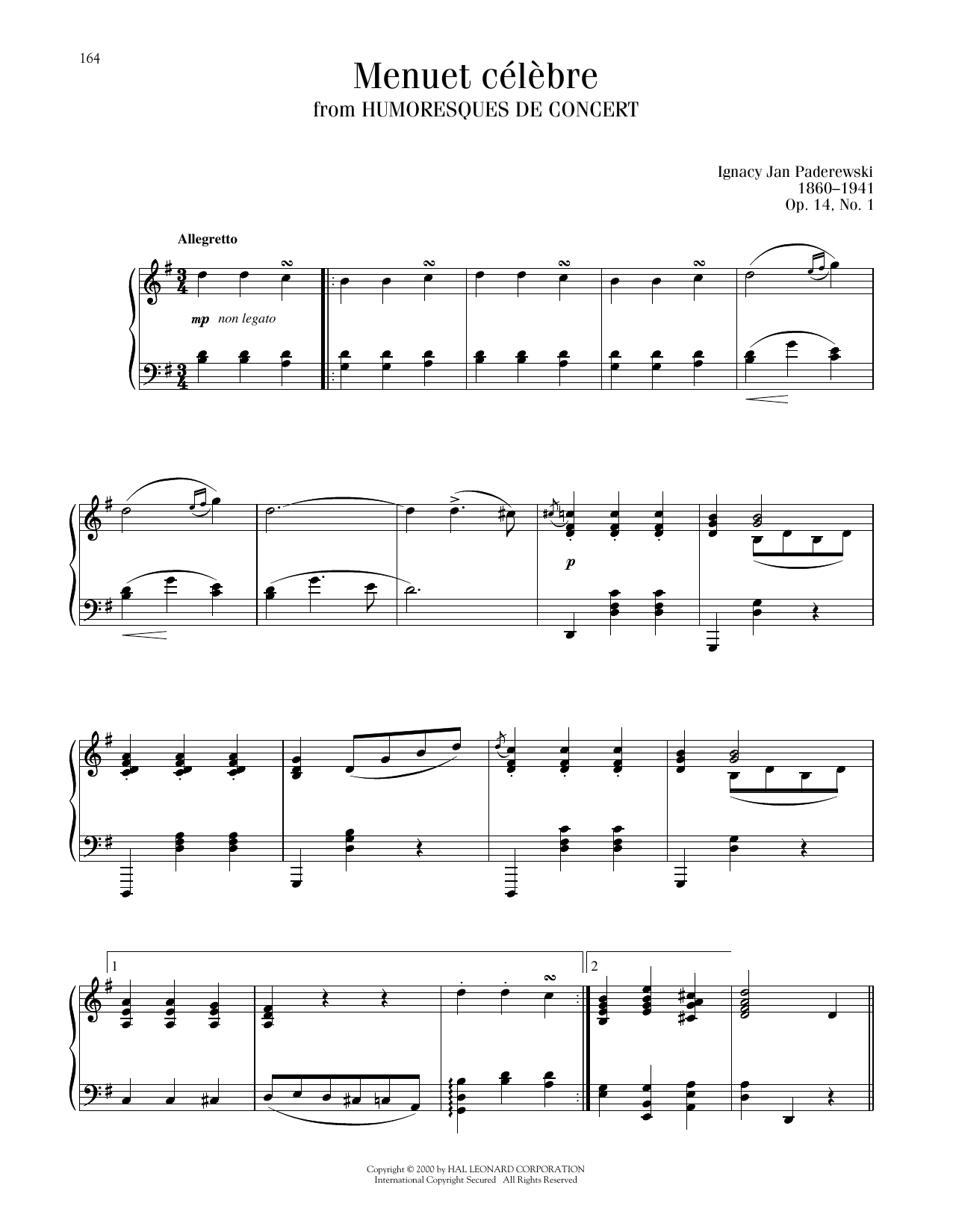 Download Ignacy Jan Paderewski Minuet In G (Menuet) Sheet Music and learn how to play Educational Piano PDF digital score in minutes