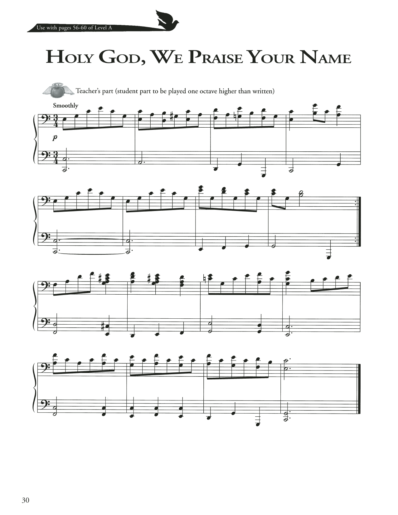 Download Ignaz Freuz Holy God, We Praise Your Name Sheet Music and learn how to play Piano Method PDF digital score in minutes