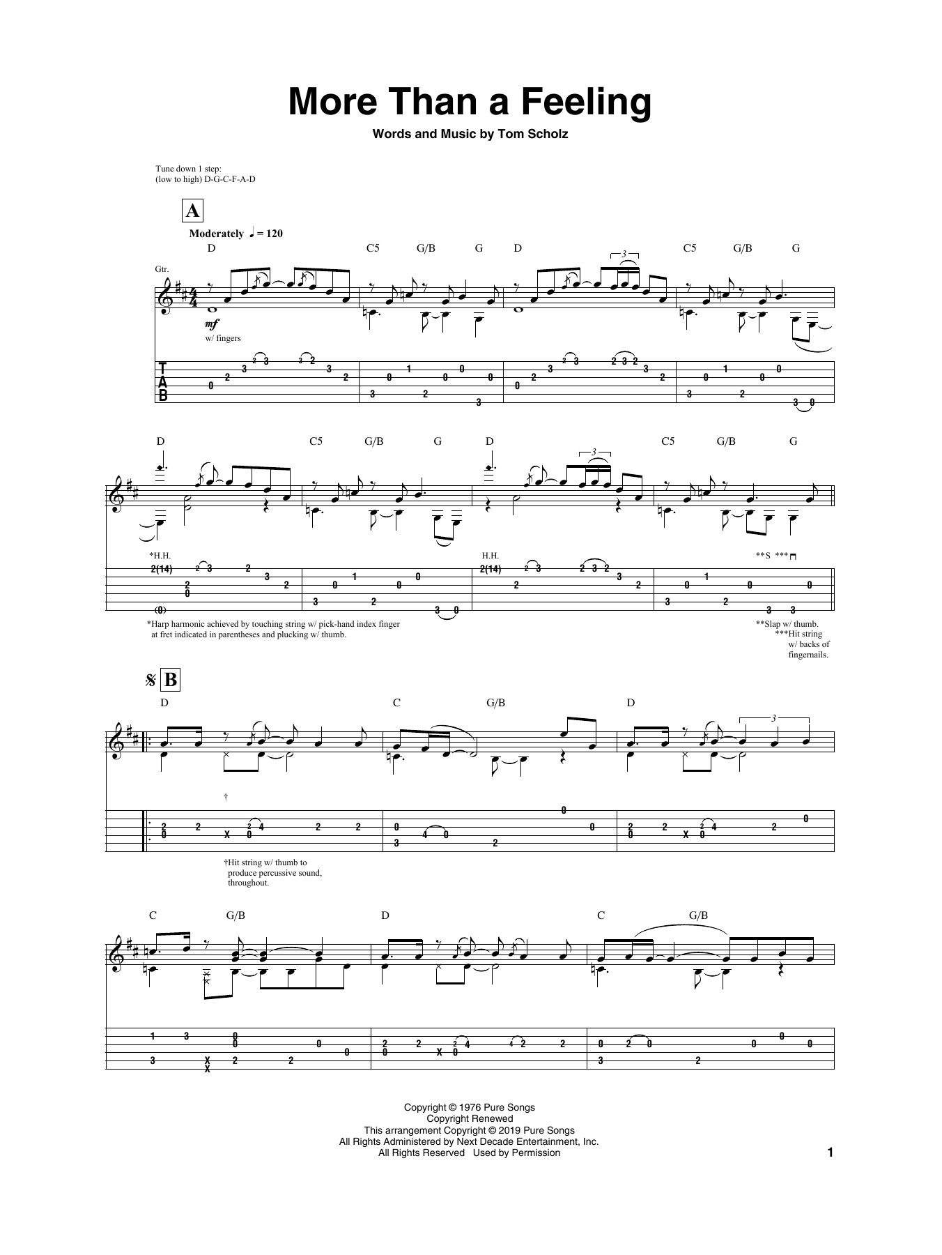 Download Igor Presnyakov More Than A Feeling Sheet Music and learn how to play Guitar Tab PDF digital score in minutes