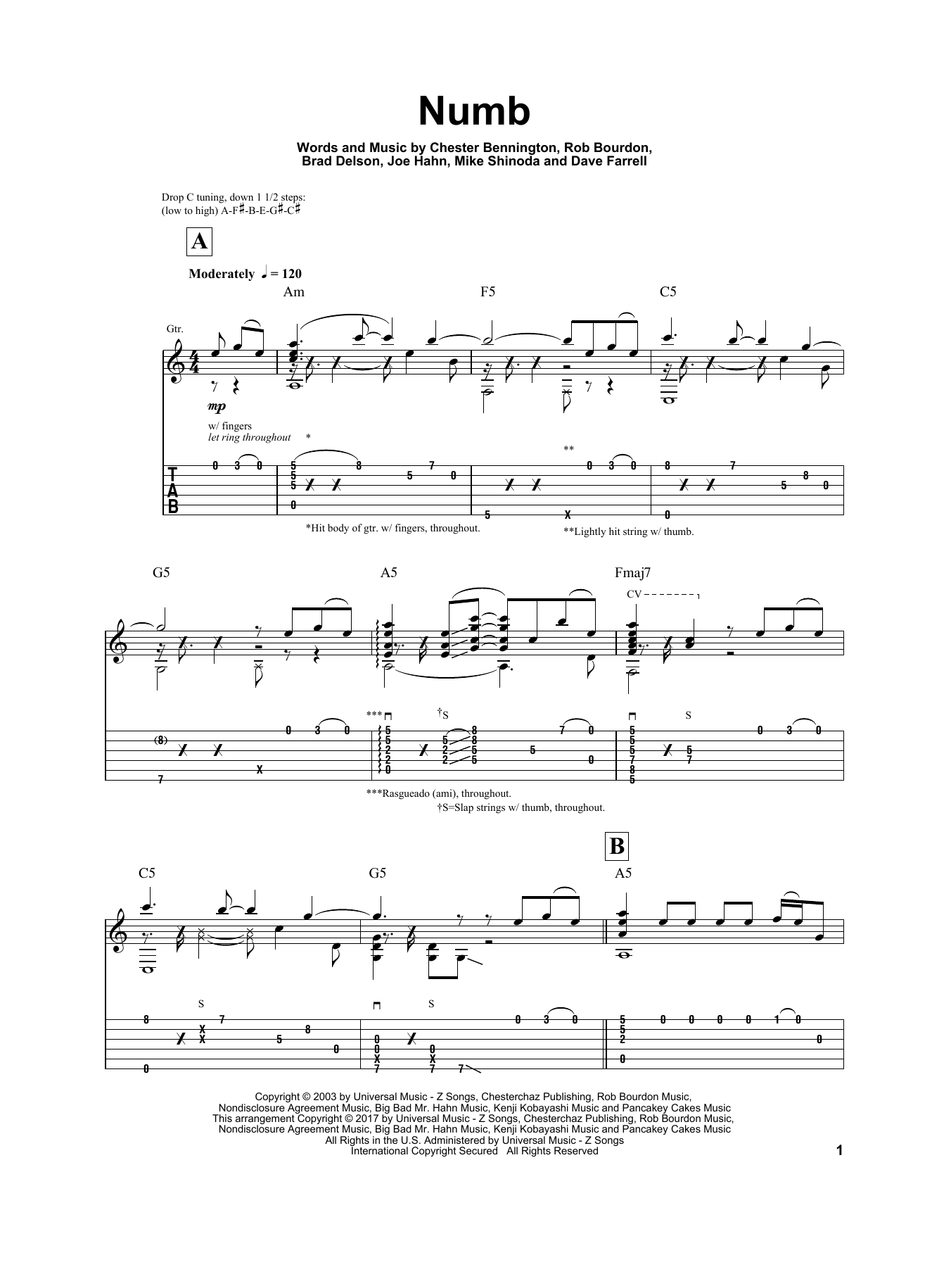 Download Igor Presnyakov Numb Sheet Music and learn how to play Guitar Tab PDF digital score in minutes