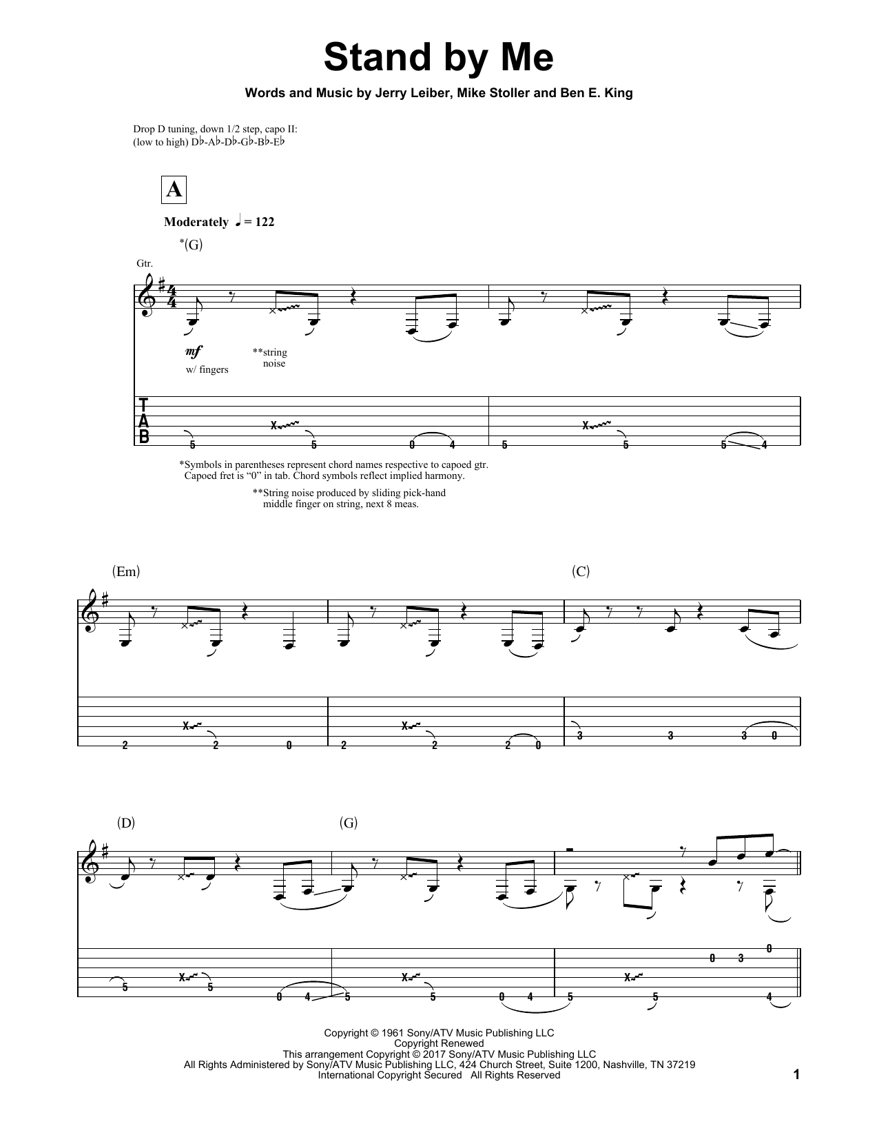 Download Igor Presnyakov Stand By Me Sheet Music and learn how to play Guitar Tab PDF digital score in minutes