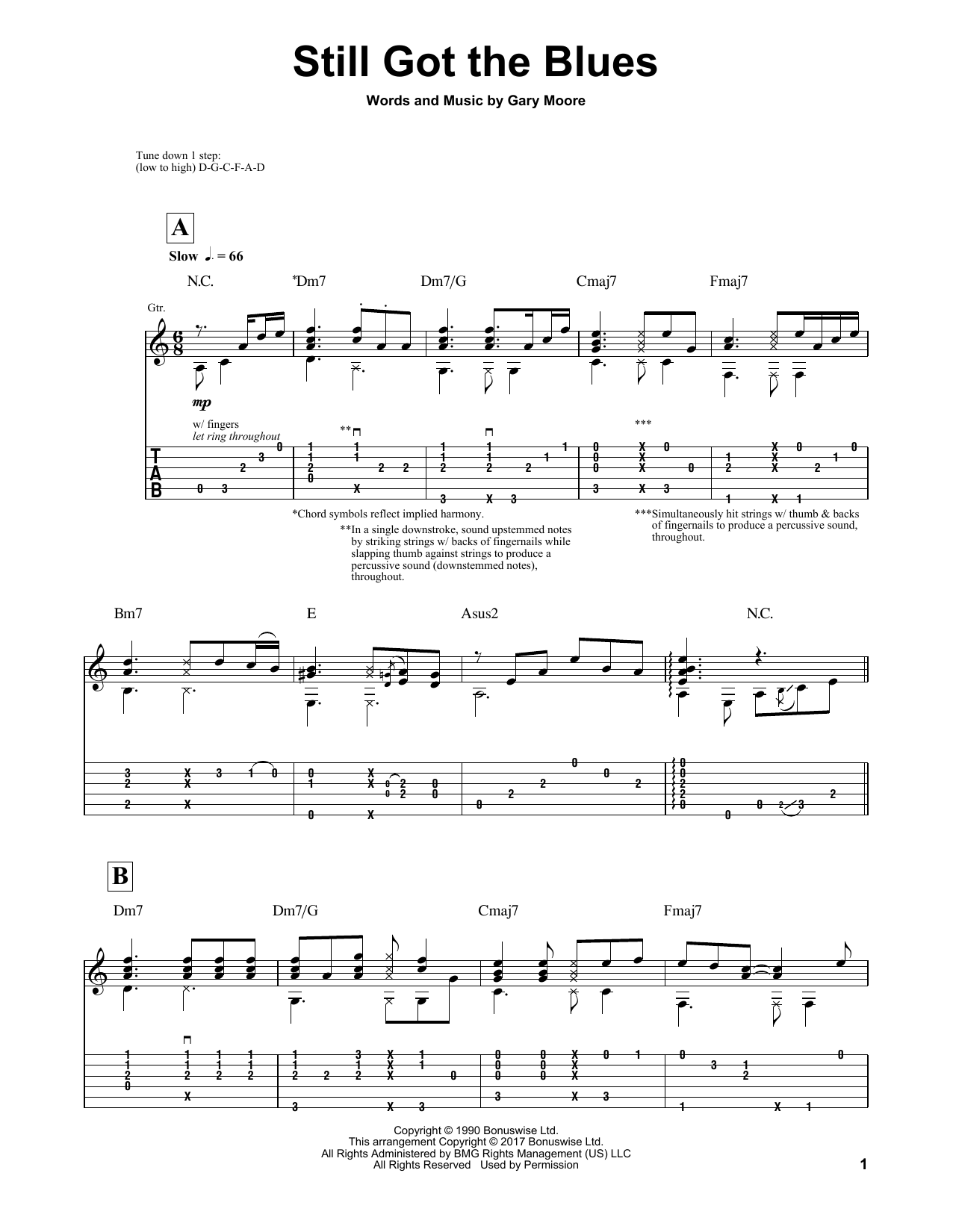 Download Igor Presnyakov Still Got The Blues Sheet Music and learn how to play Guitar Tab PDF digital score in minutes