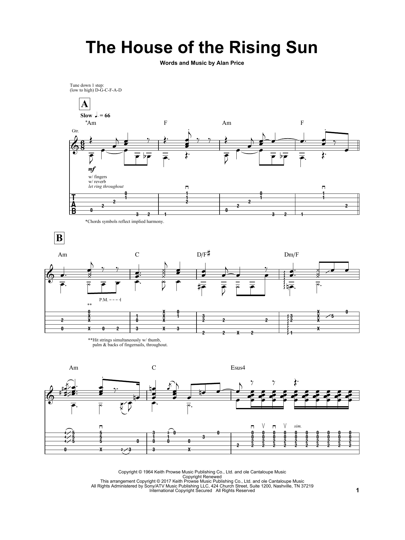 Download Igor Presnyakov The House Of The Rising Sun Sheet Music and learn how to play Guitar Tab PDF digital score in minutes