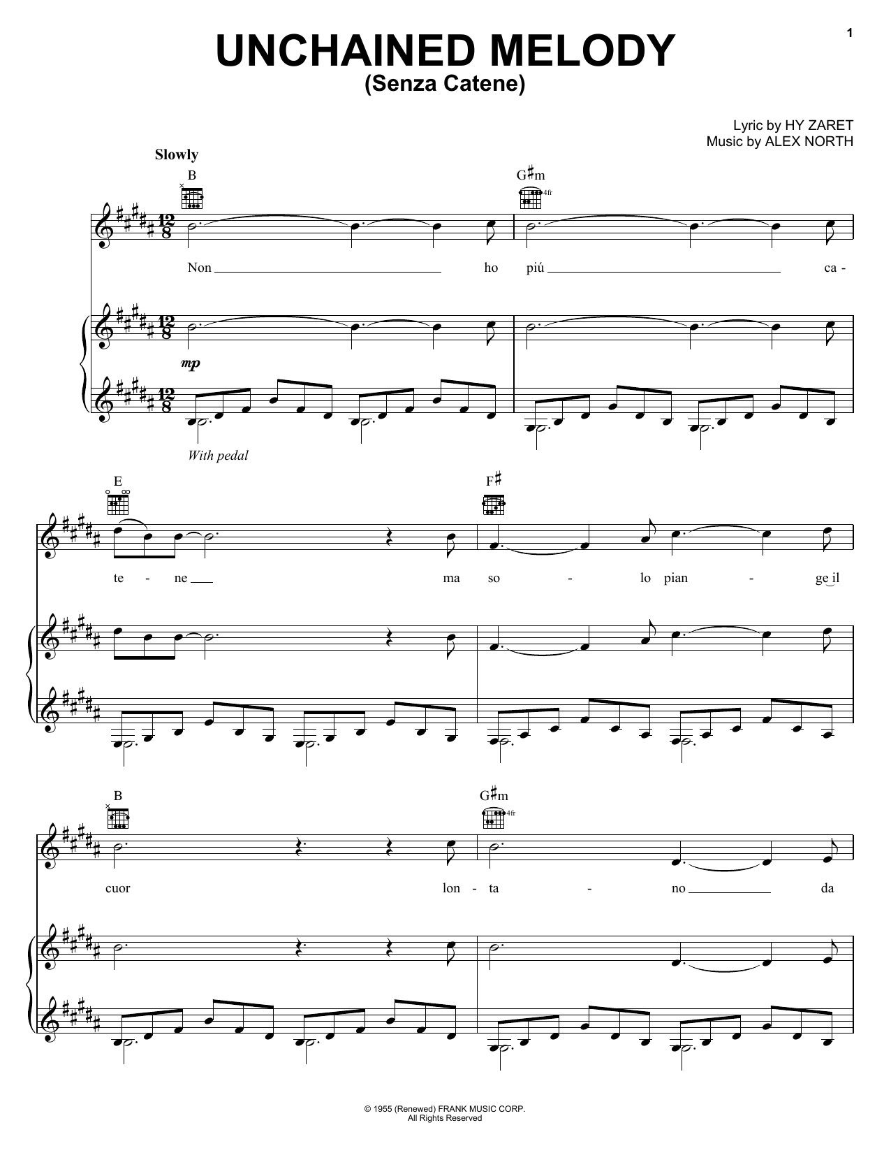 Download Il Divo Unchained Melody Sheet Music and learn how to play Piano, Vocal & Guitar (Right-Hand Melody) PDF digital score in minutes