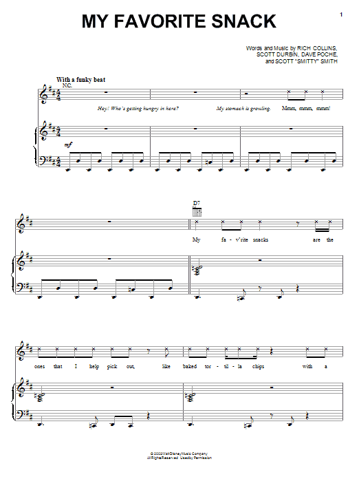Download Imagination Movers My Favorite Snack Sheet Music and learn how to play Piano, Vocal & Guitar (Right-Hand Melody) PDF digital score in minutes