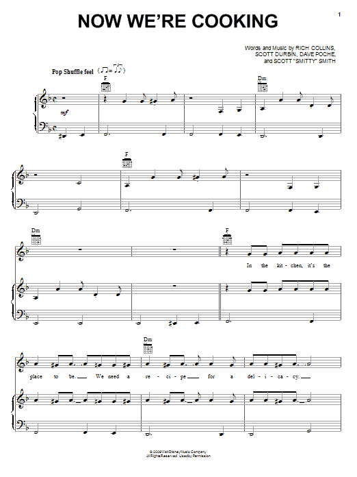 Download Imagination Movers Now We're Cooking Sheet Music and learn how to play Piano, Vocal & Guitar (Right-Hand Melody) PDF digital score in minutes