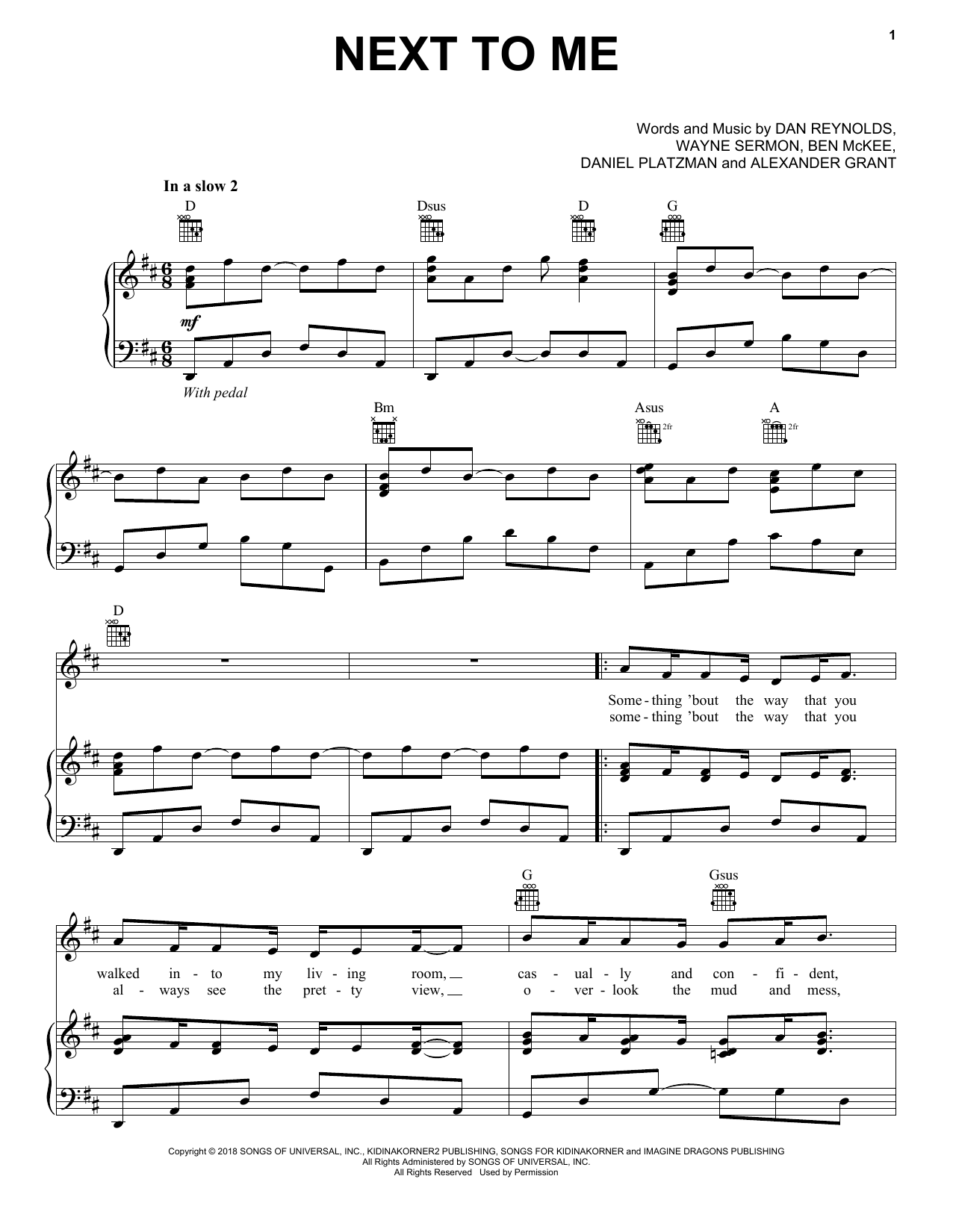 Download Imagine Dragons Next To Me Sheet Music and learn how to play Ukulele PDF digital score in minutes