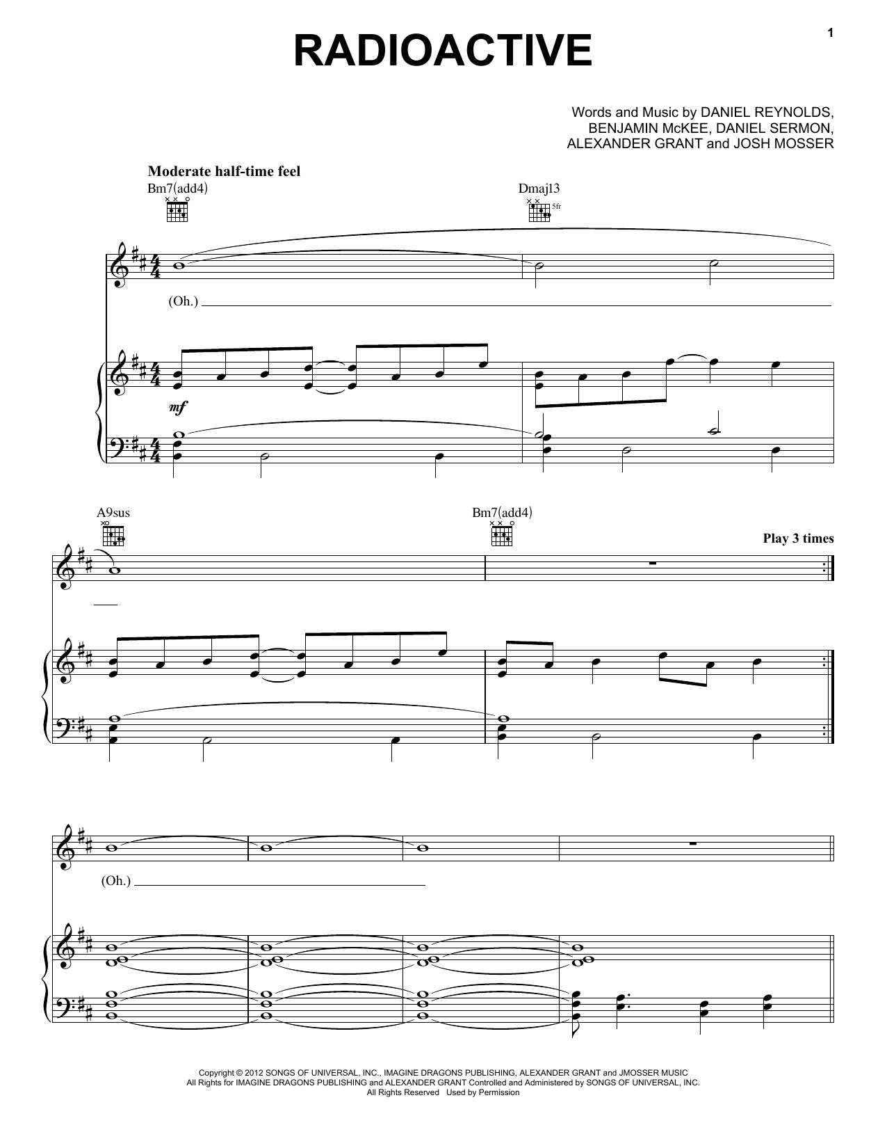 Download Imagine Dragons Radioactive Sheet Music and learn how to play Violin Duet PDF digital score in minutes