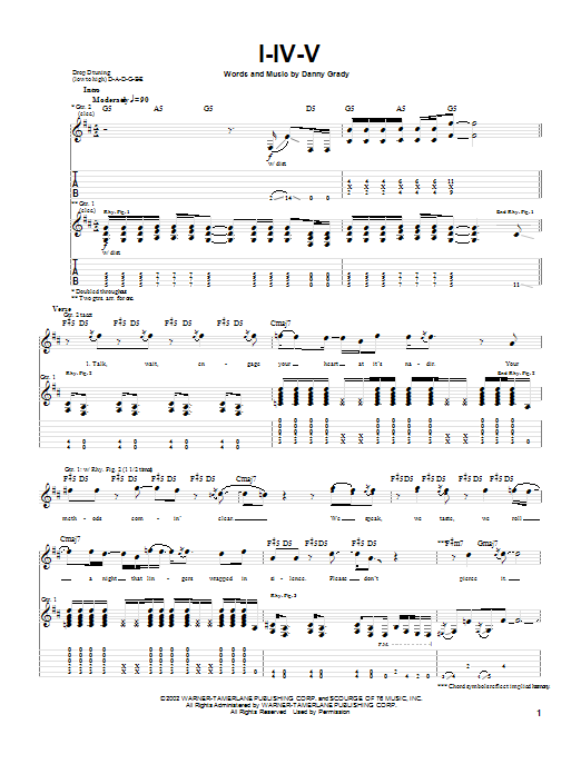 Download Injected I-IV-V Sheet Music and learn how to play Guitar Tab PDF digital score in minutes