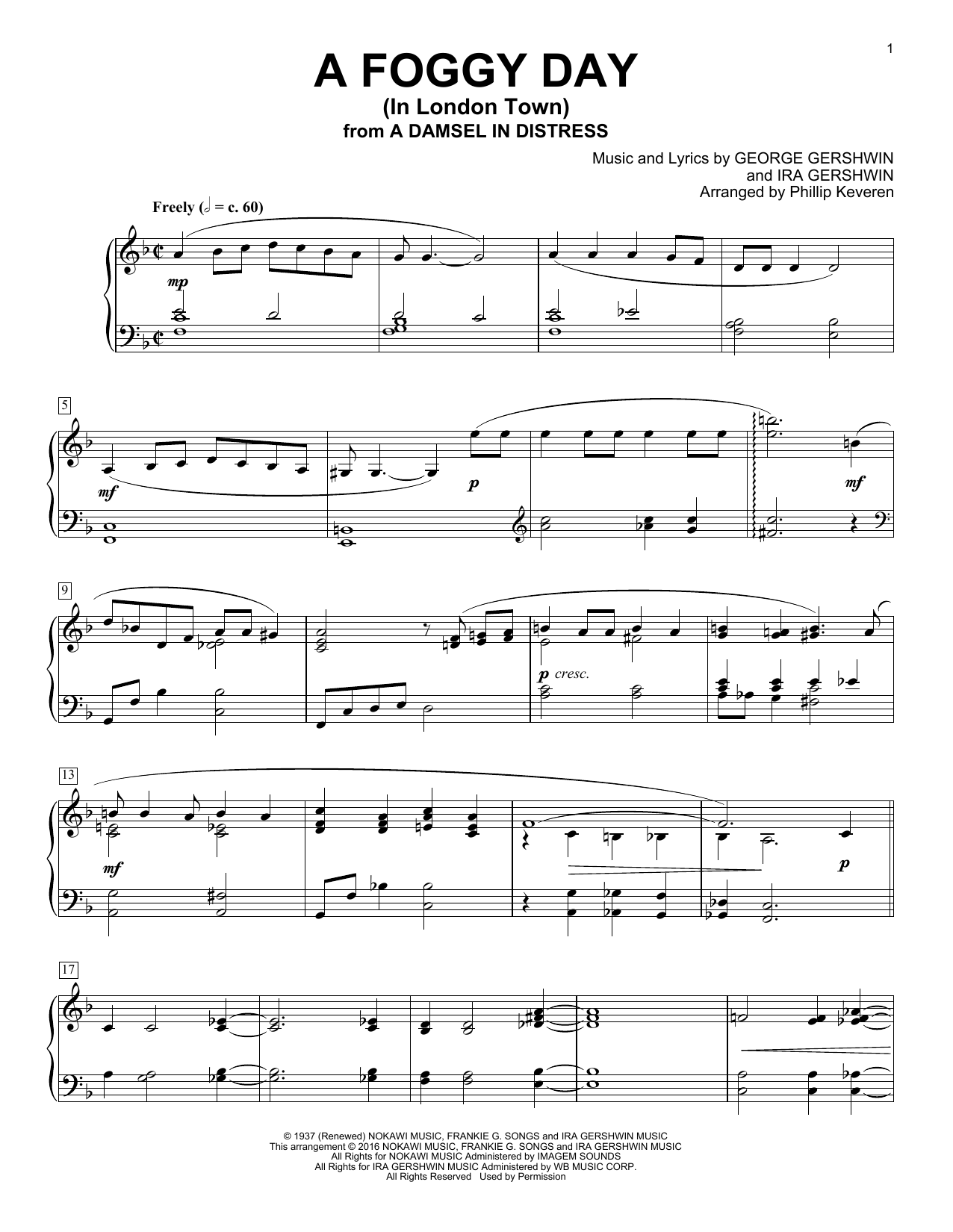 Download Phillip Keveren A Foggy Day (In London Town) Sheet Music and learn how to play Piano PDF digital score in minutes