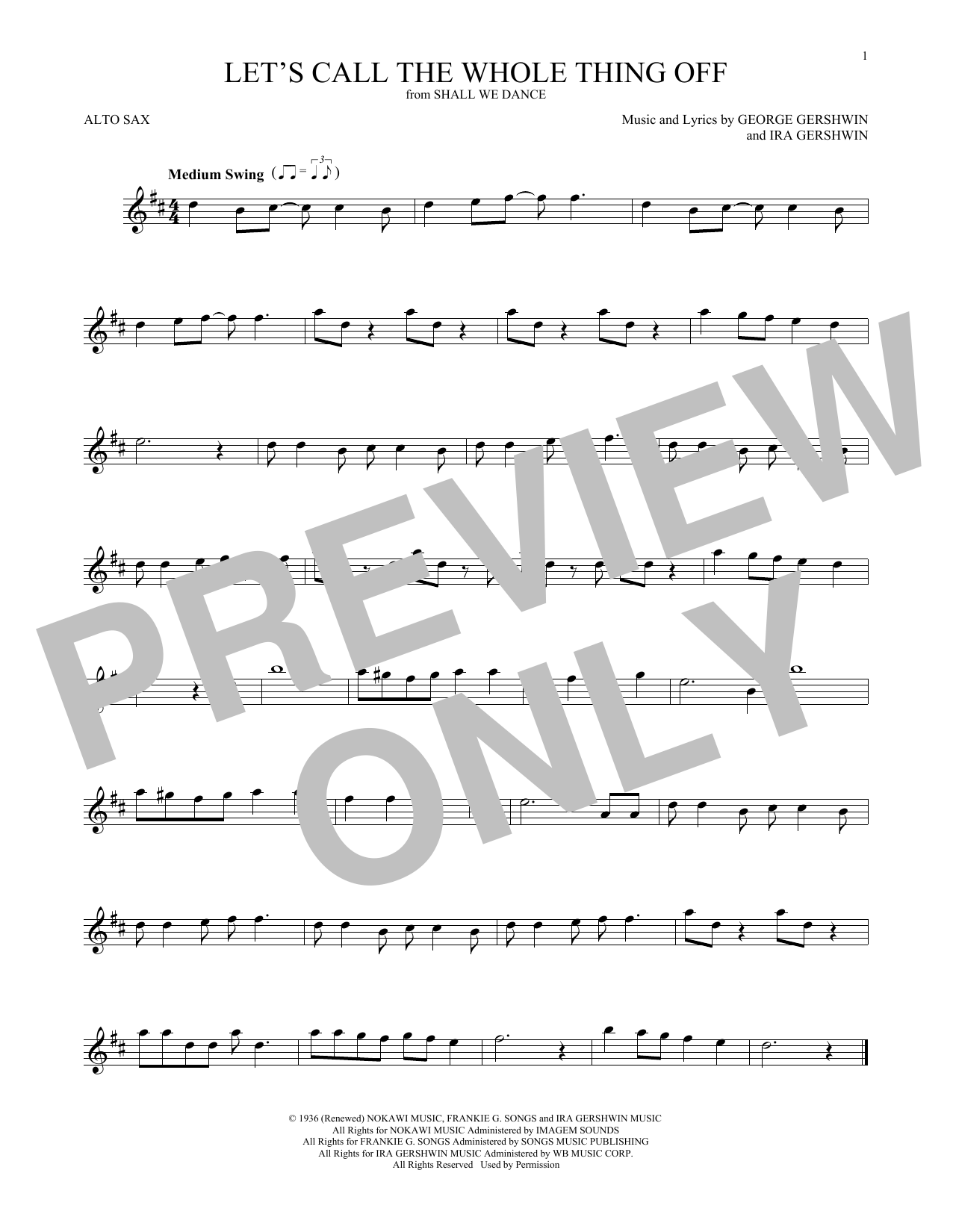 Download George Gershwin Let's Call The Whole Thing Off Sheet Music and learn how to play Clarinet PDF digital score in minutes