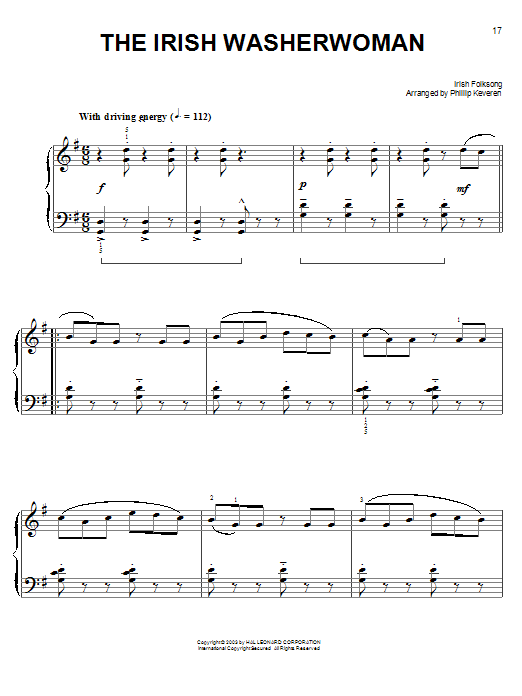 Download Irish Folksong The Irish Washerwoman Sheet Music and learn how to play Easy Piano PDF digital score in minutes