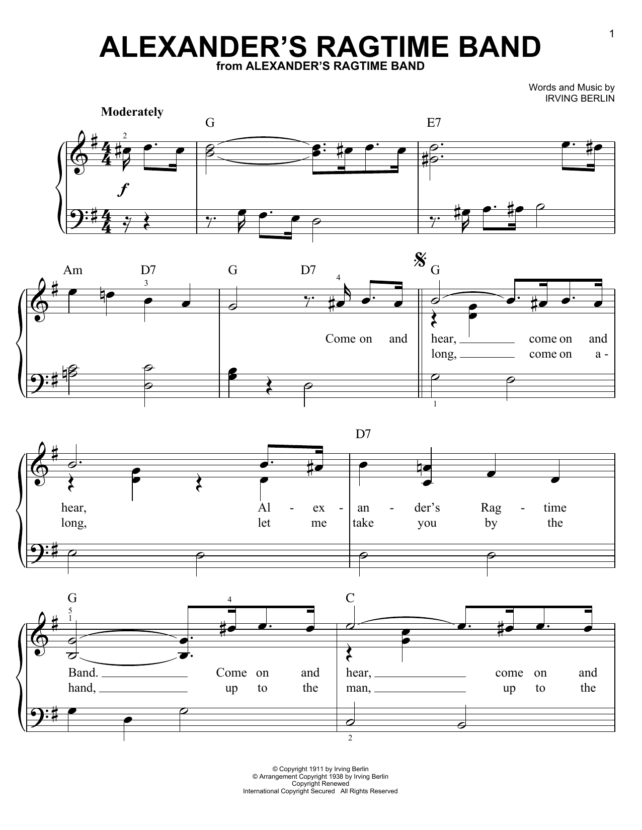 Download Irving Berlin Sheet Music and learn how to play Piano PDF score in minutes