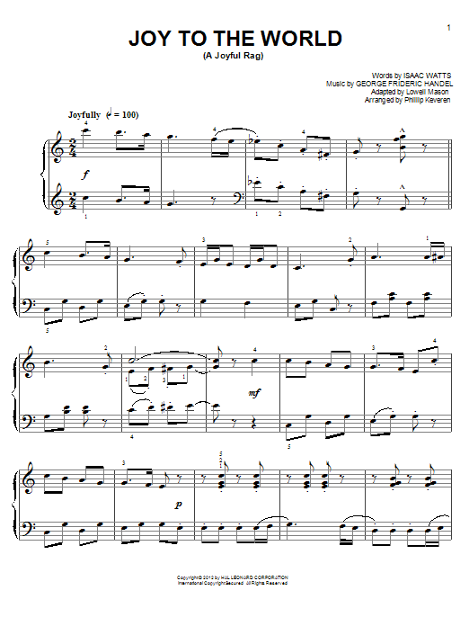 Download Phillip Keveren Joy To The World Sheet Music and learn how to play Easy Piano PDF digital score in minutes