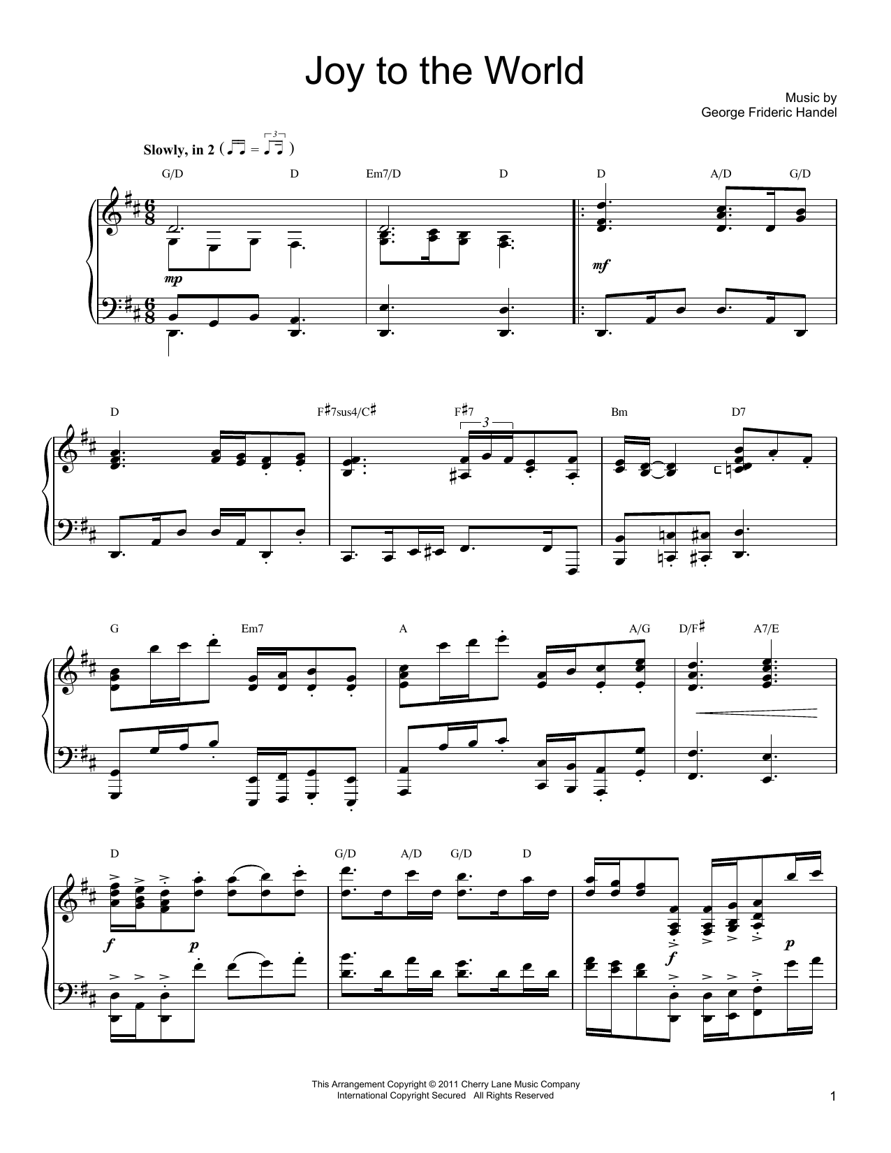 Download Isaac Watts Joy To The World Sheet Music and learn how to play Piano PDF digital score in minutes