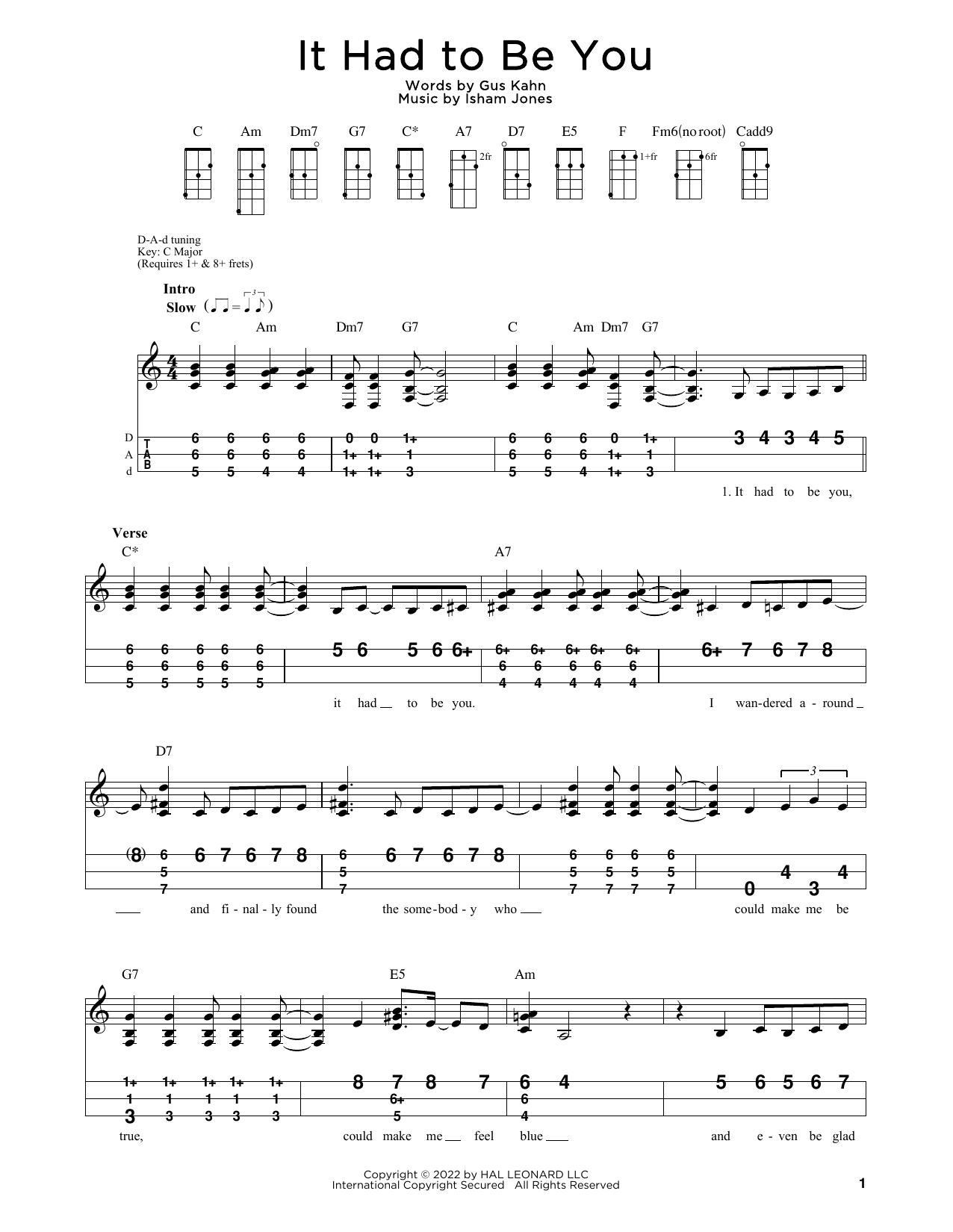 Download Isham Jones It Had To Be You (arr. Steven B. Eulberg) Sheet Music and learn how to play Dulcimer PDF digital score in minutes