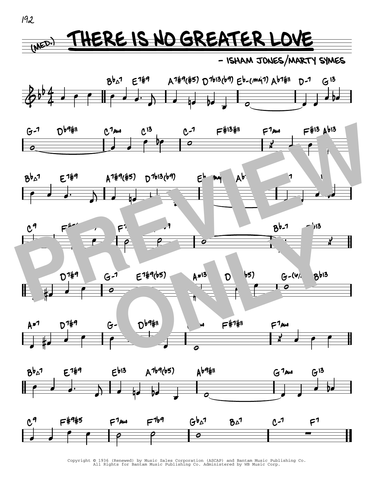 Download Isham Jones (There Is) No Greater Love (arr. David Hazeltine) Sheet Music and learn how to play Real Book – Enhanced Chords PDF digital score in minutes