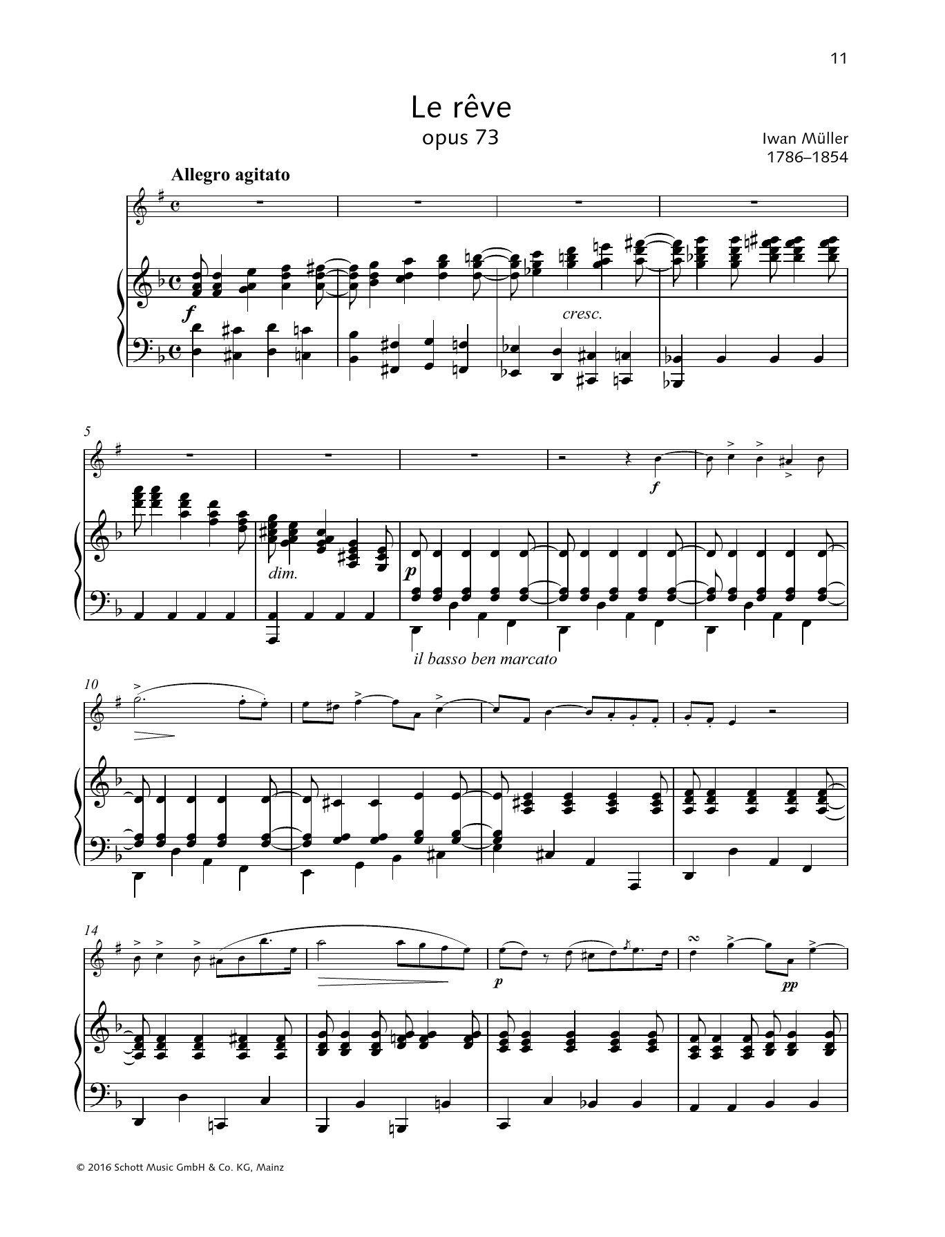 Download Iwan Müller Le Reve Sheet Music and learn how to play Woodwind Solo PDF digital score in minutes